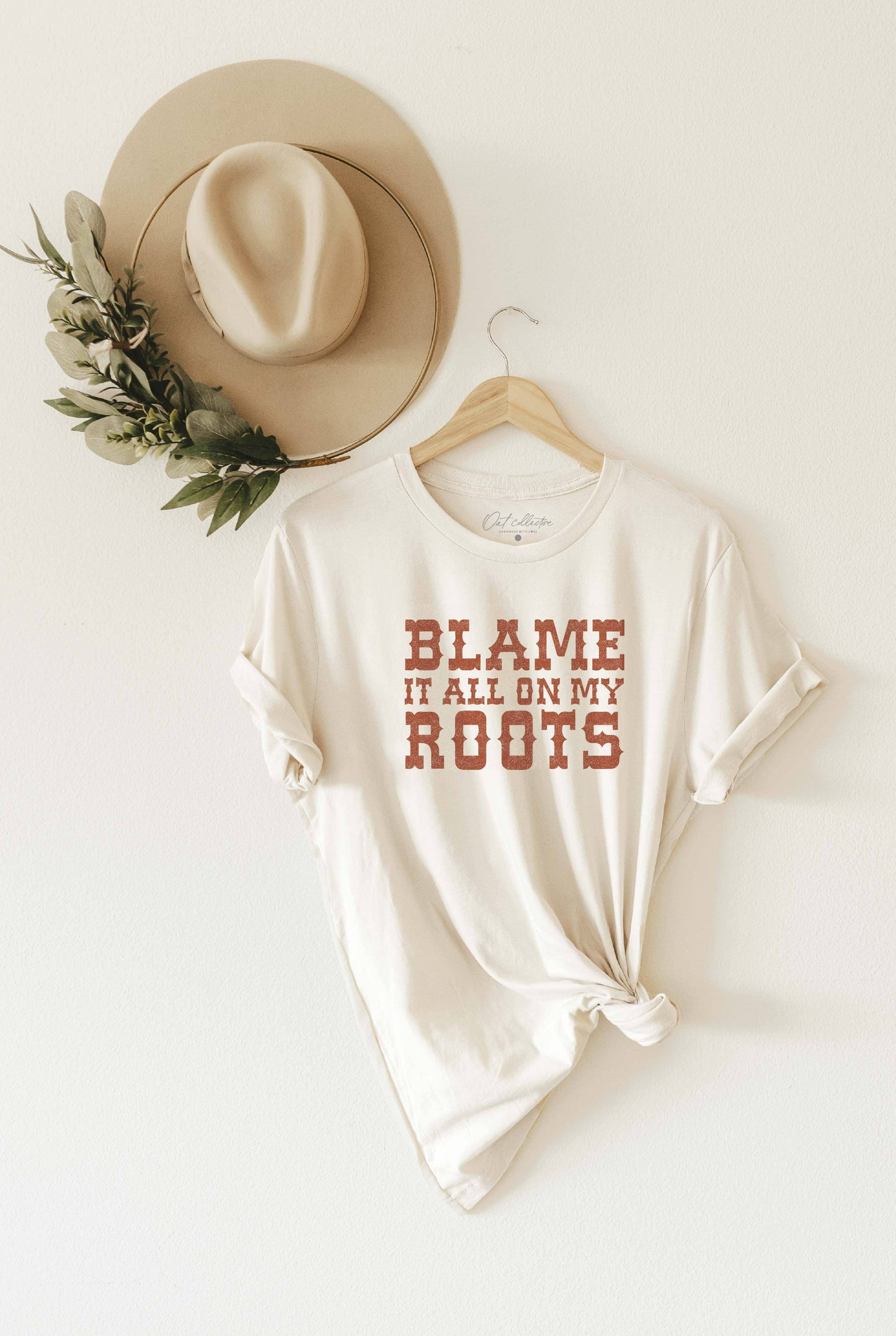 BLAME IT ALL ON MY ROOTS Graphic T-Shirt: XL / VINTAGE WHITE