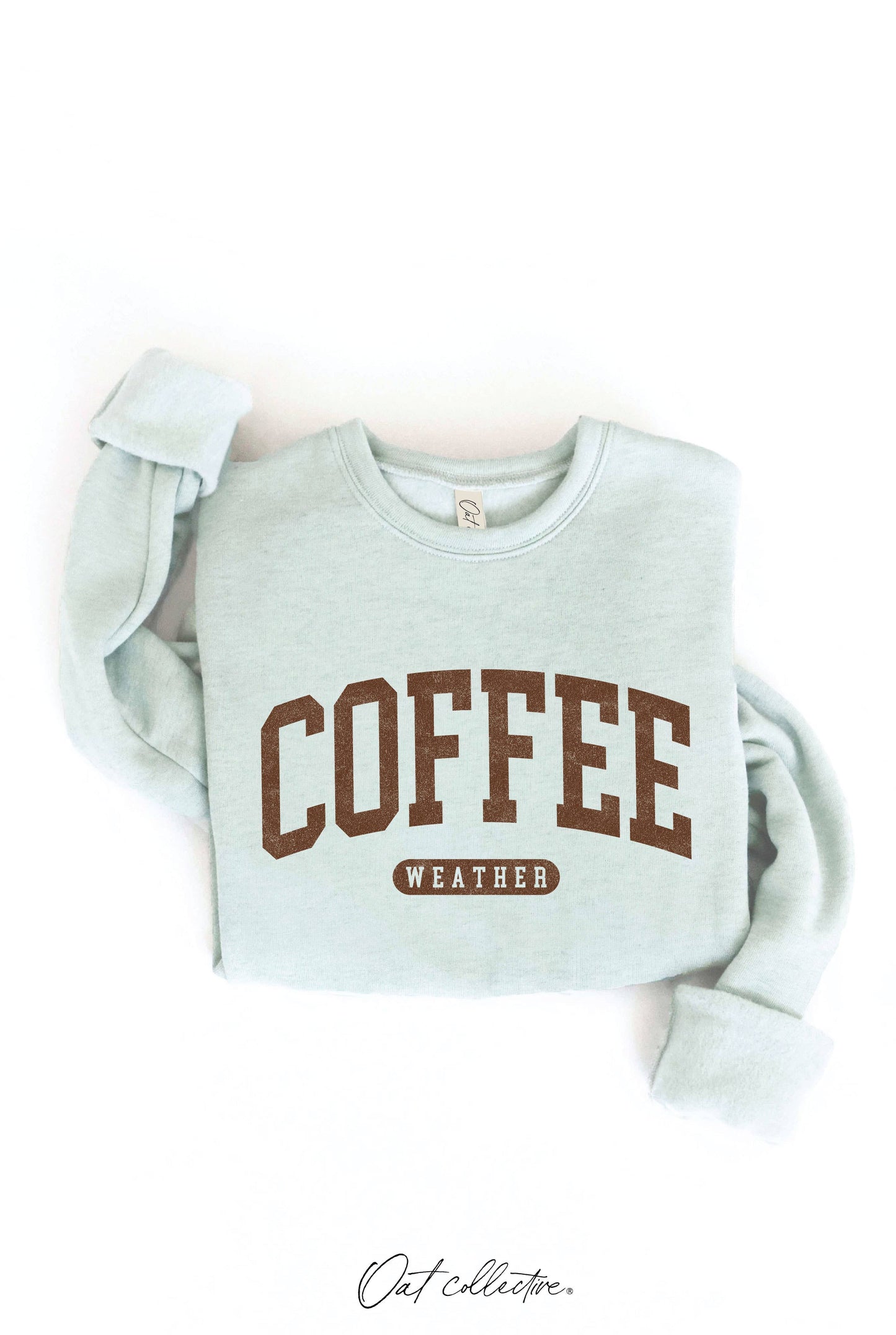 COFFEE WEATHER Graphic Sweatshirt : DARK GREY / M