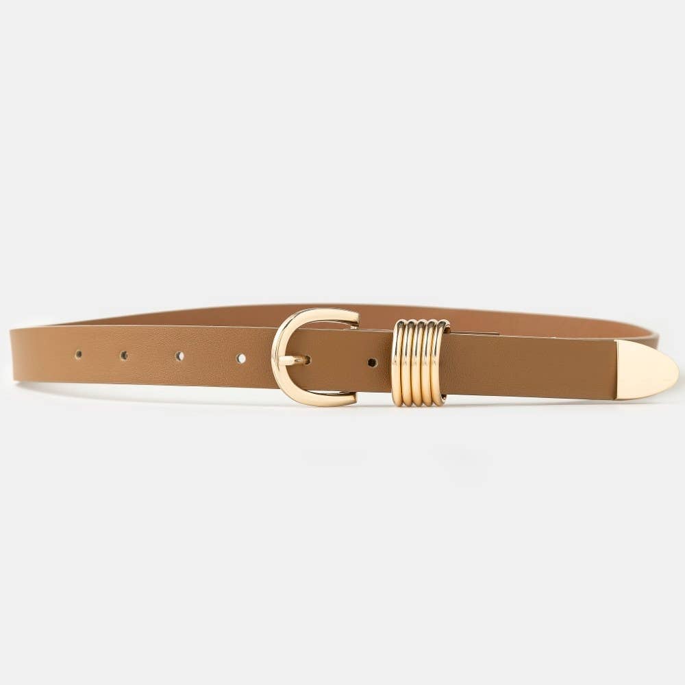 Multi Ring Leather Belt