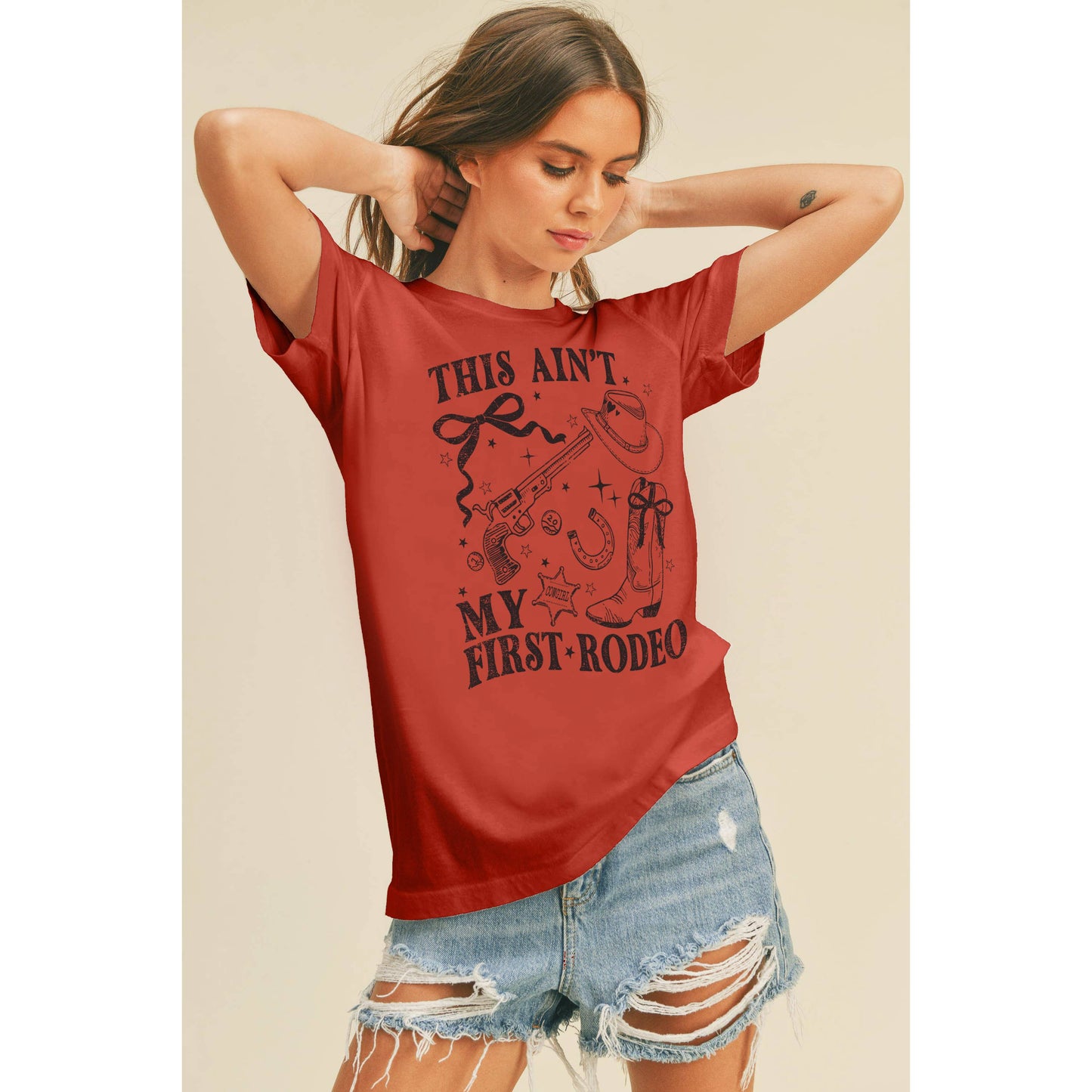 This Ain’t My First Rodeo Graphic Tee: VINTAGE WHITE / L