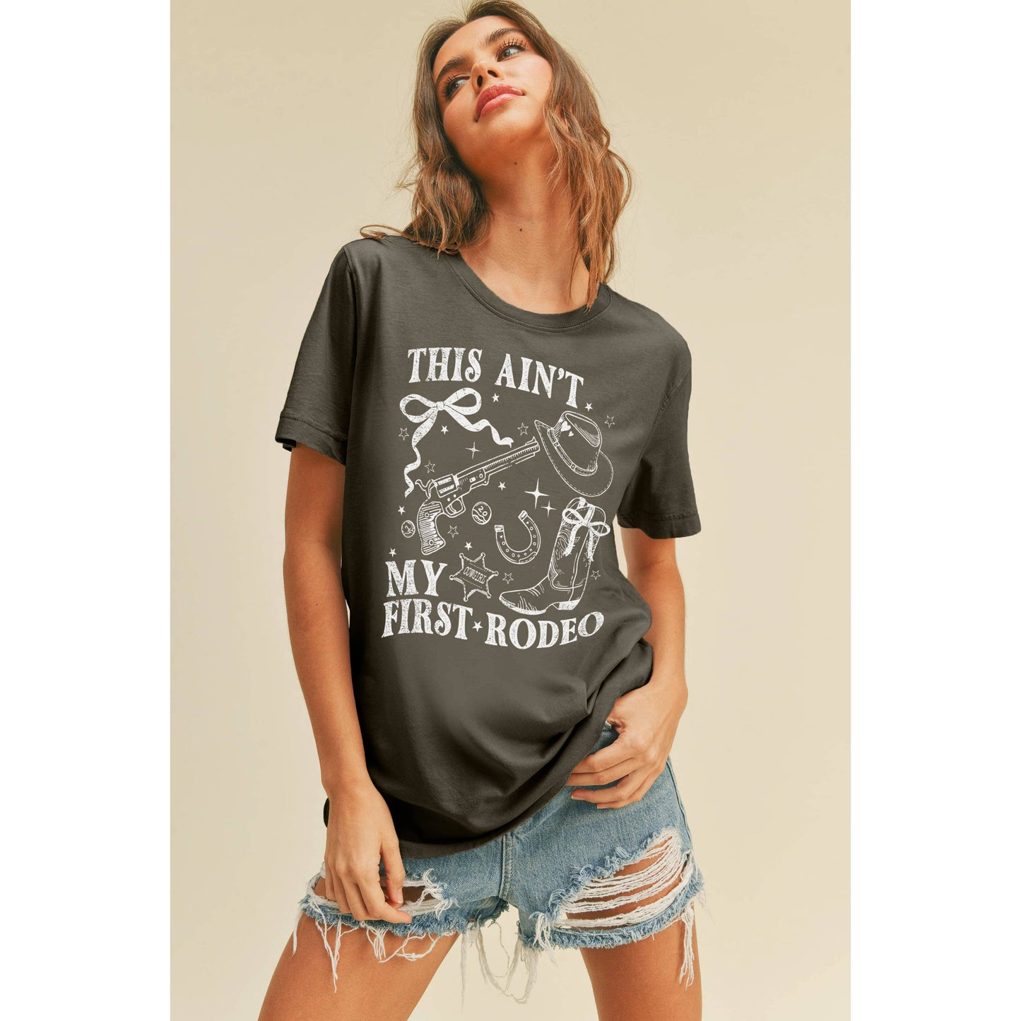 This Ain’t My First Rodeo Graphic Tee: VINTAGE WHITE / M