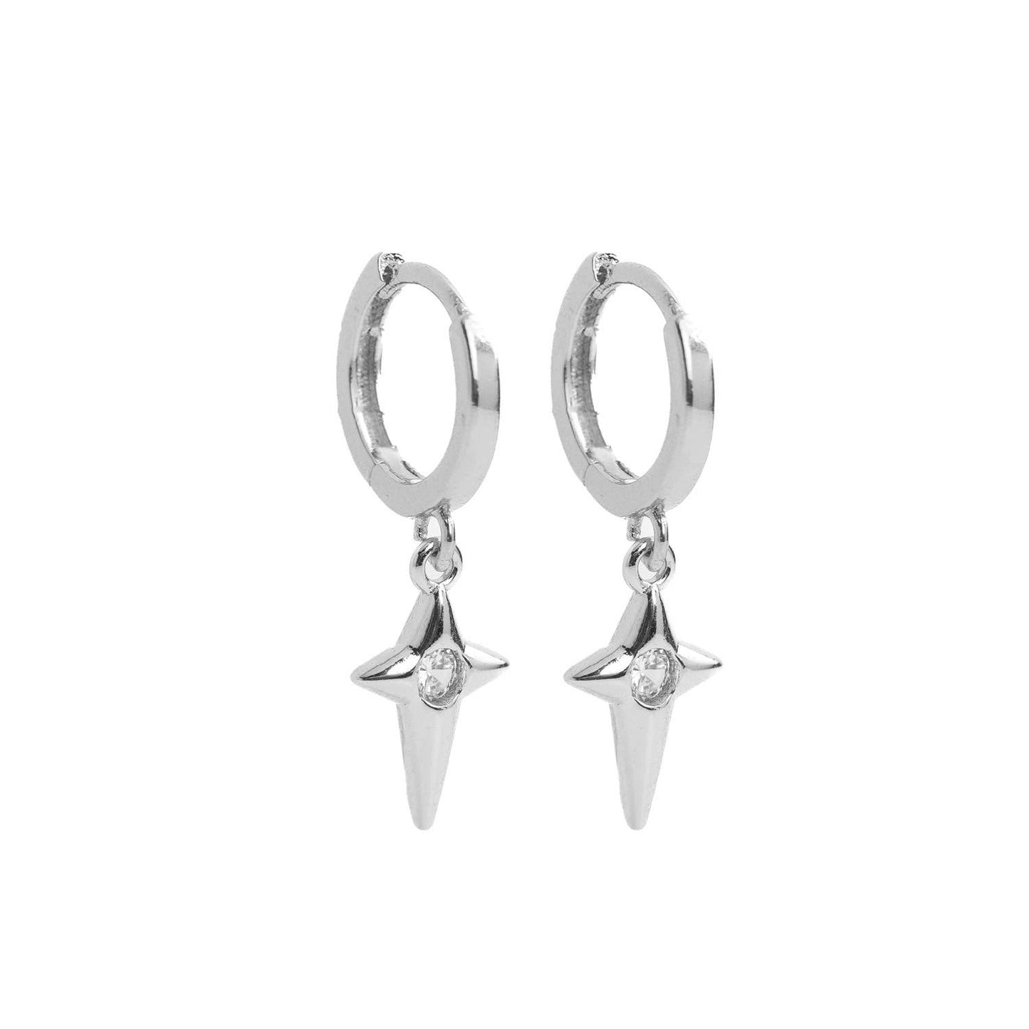 SALE - Small Huggies with CZ Burst