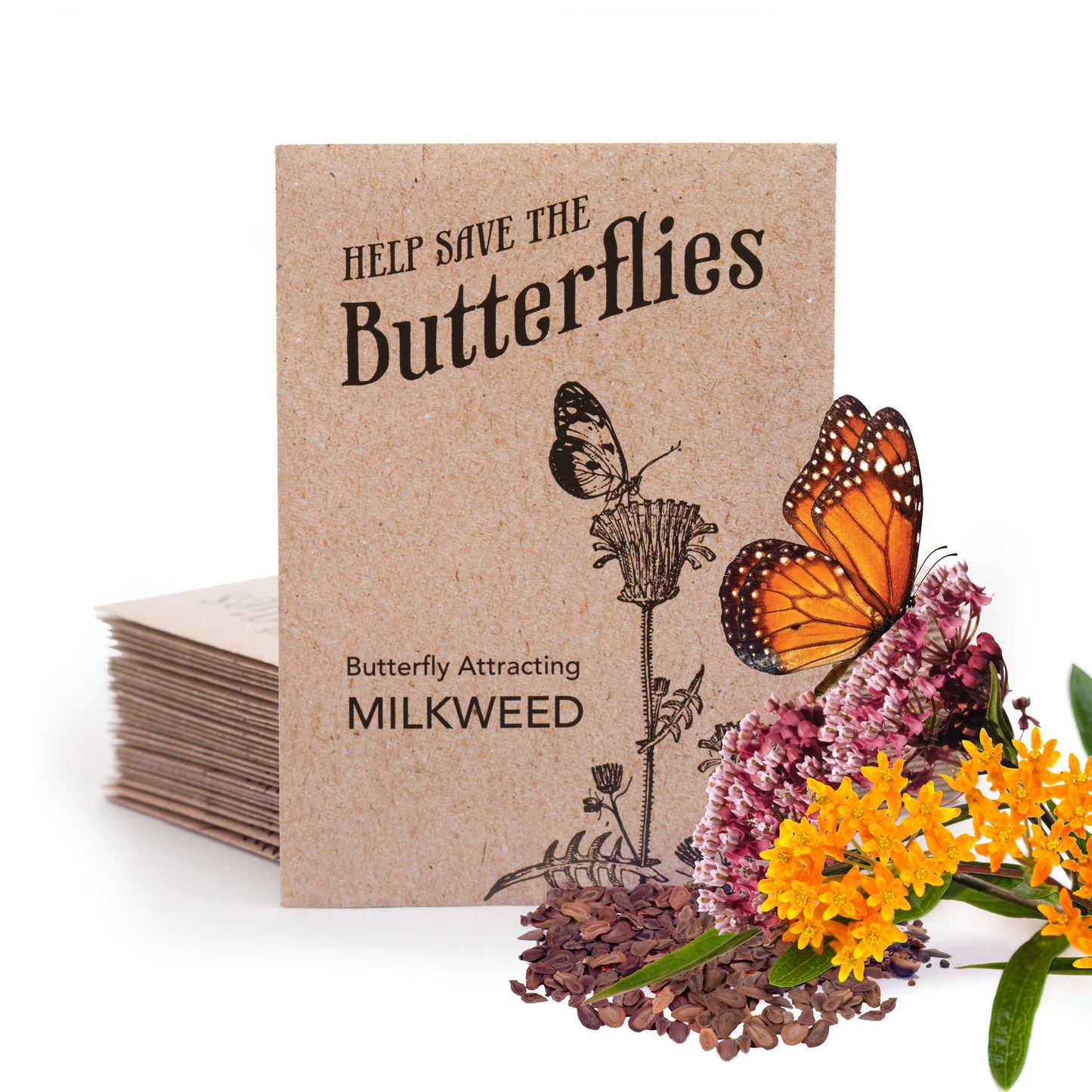 Help Save the Butterflies - Milkweed Mix Seed Packets