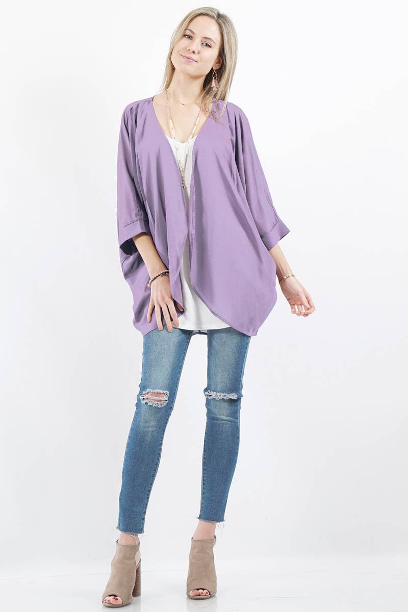 Chiffon Cardigan: S / DUSTYBLUSH-93182