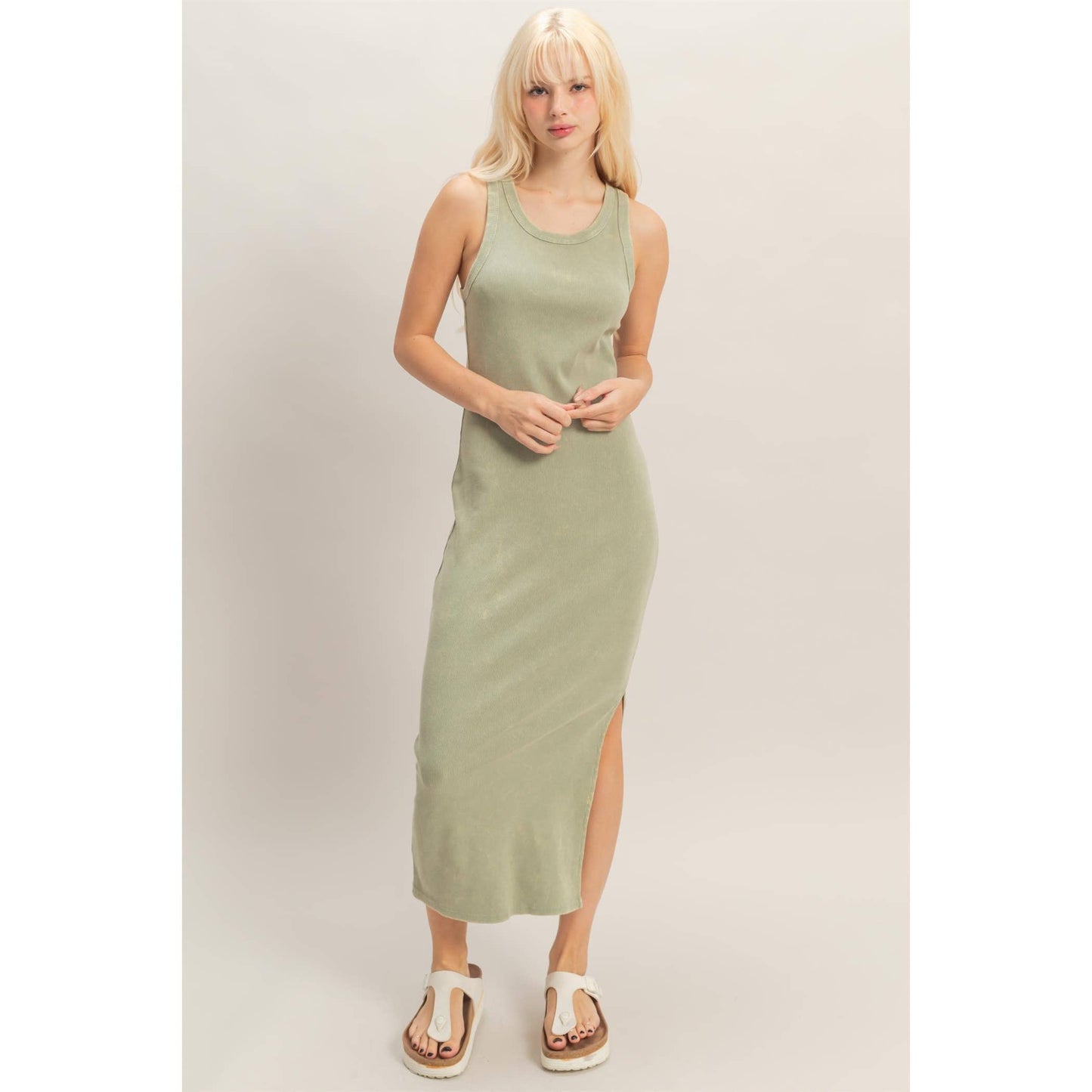 Ribbed Midi Tank Dress