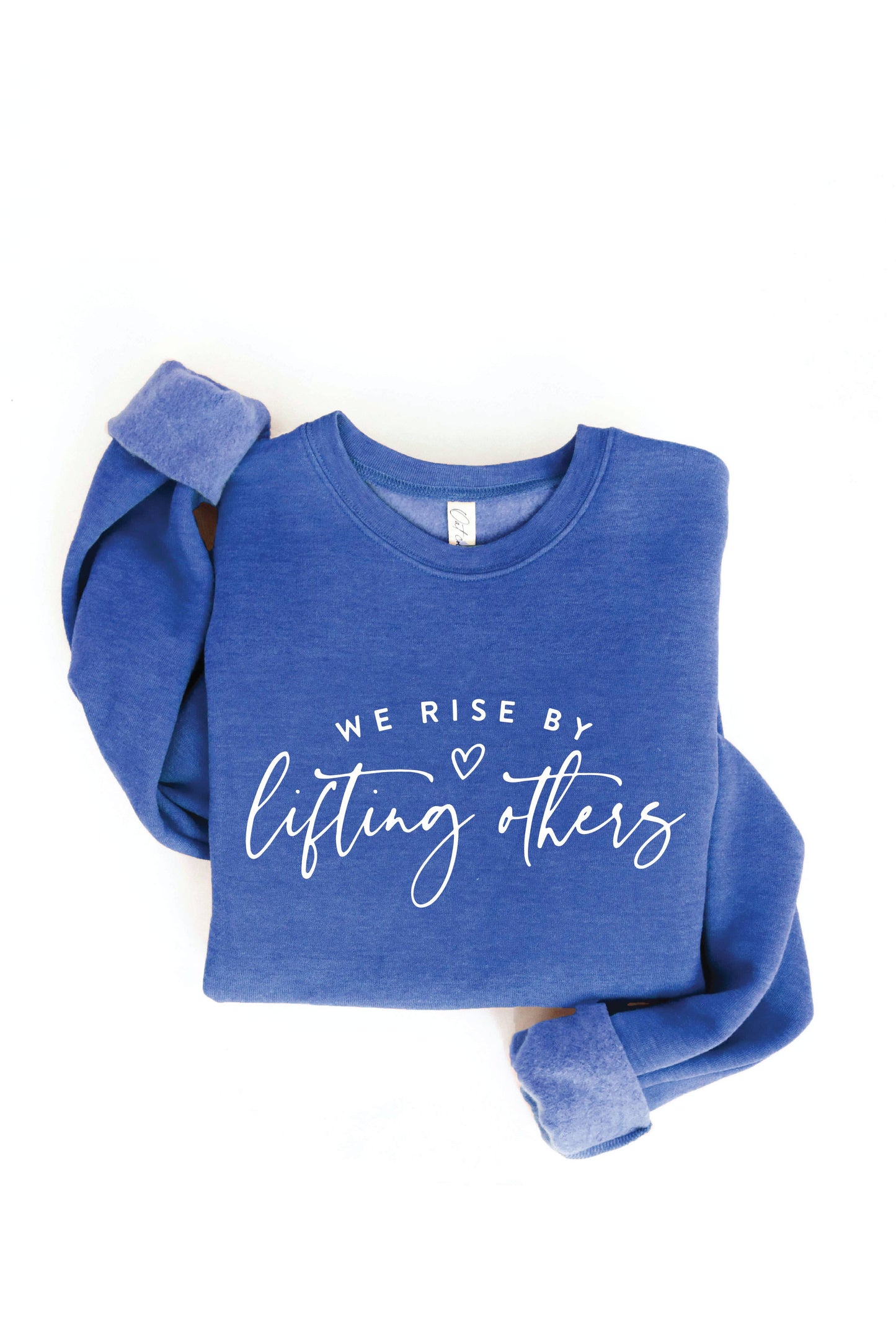 WE RISE BY LIFTING OTHERS  Graphic Sweatshirt: BLACK / XL