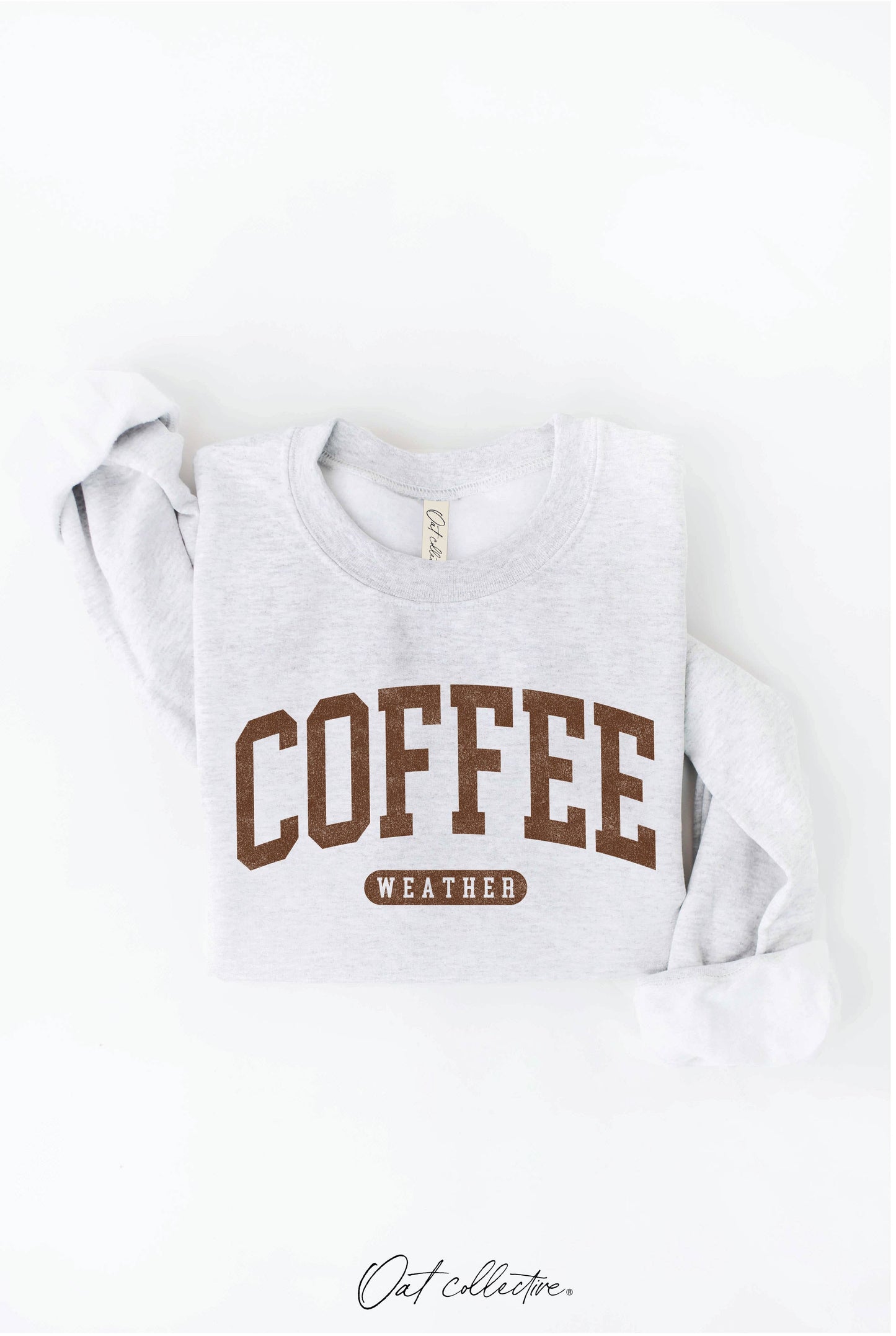 COFFEE WEATHER Graphic Sweatshirt : DARK GREY / M