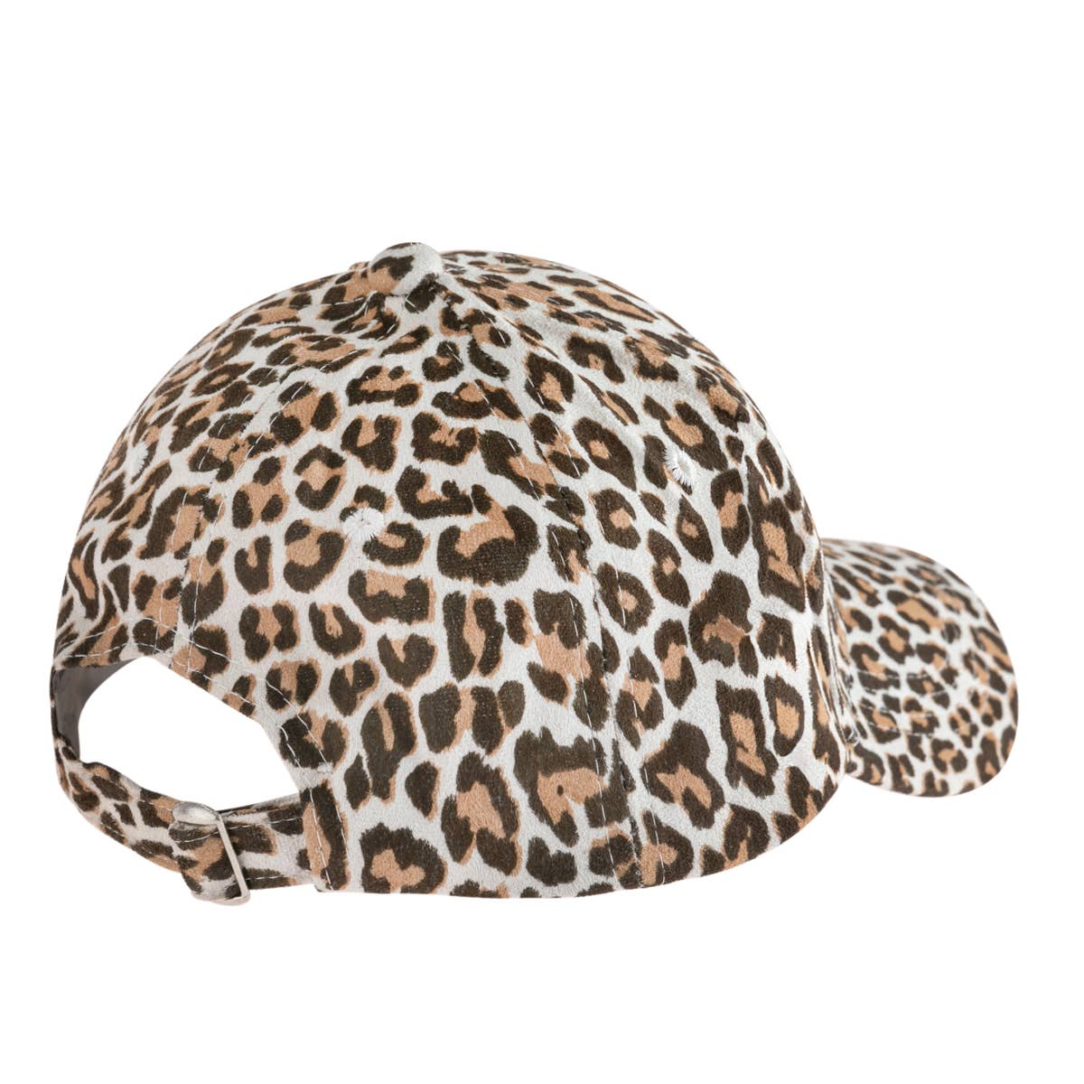 HDT2820 - WHITE LEOPARD SKIN PRINTED CAP: BROWN