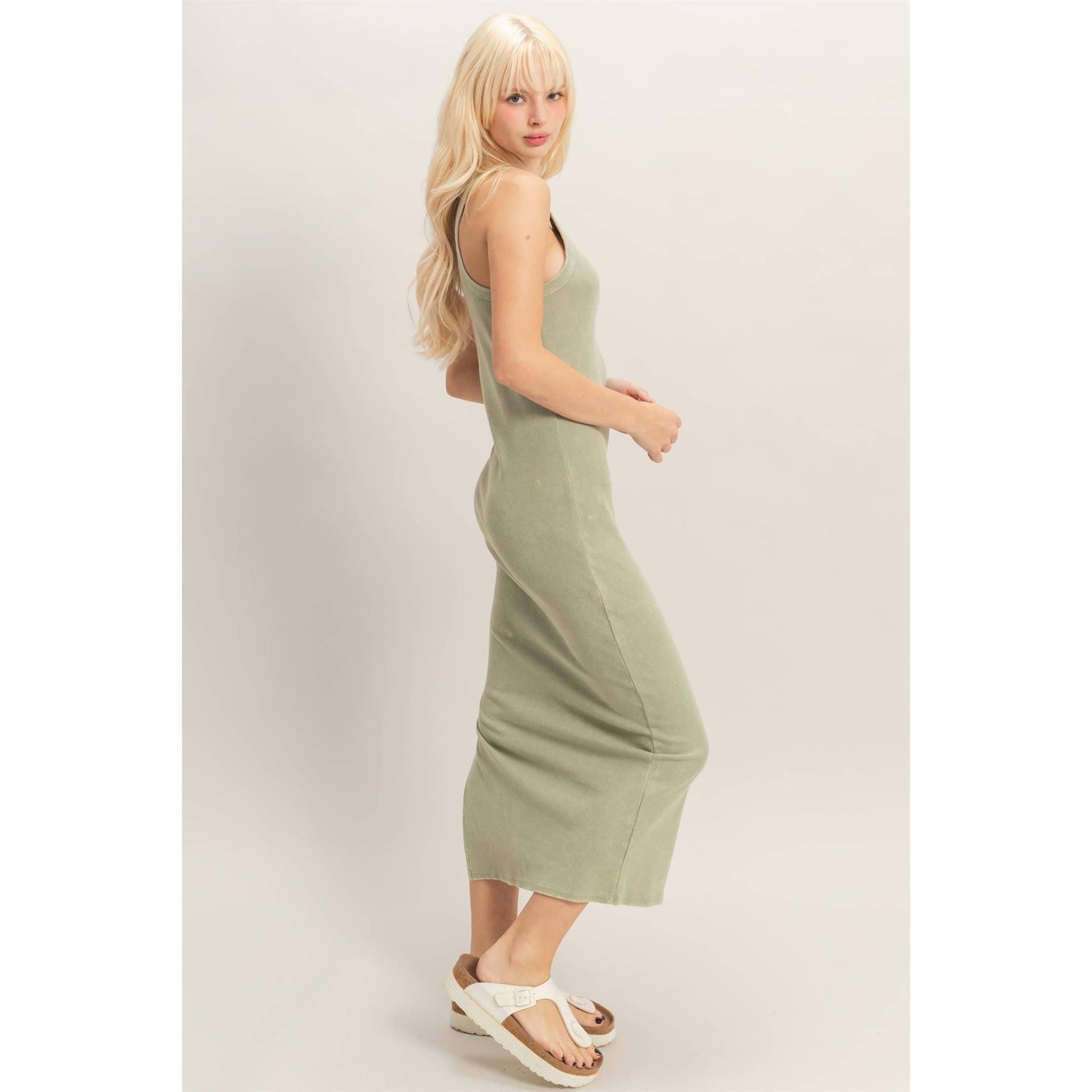 Ribbed Midi Tank Dress