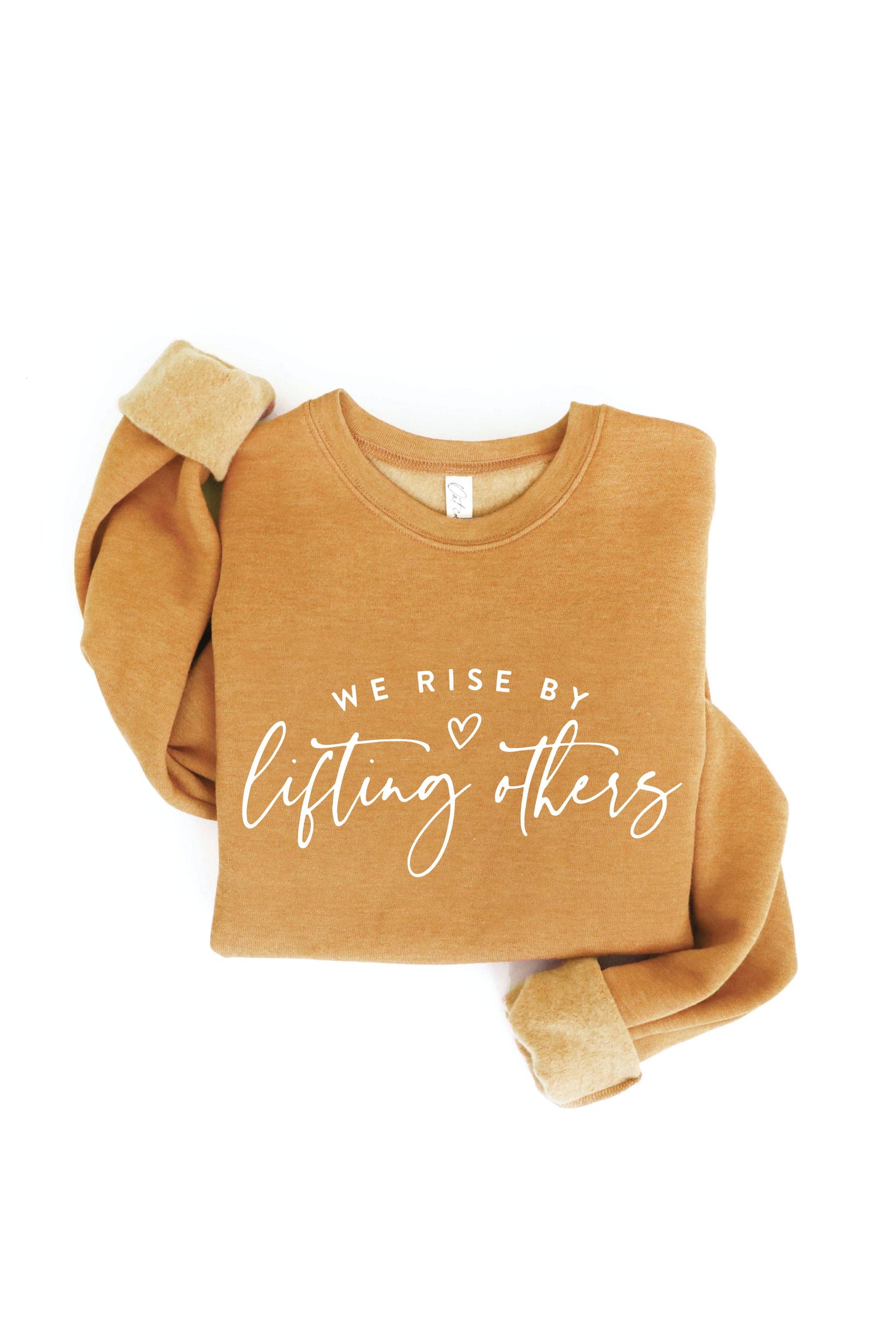 WE RISE BY LIFTING OTHERS  Graphic Sweatshirt: BLACK / M