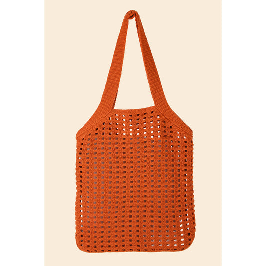 Pointelle Knit Tote Bag: RU
