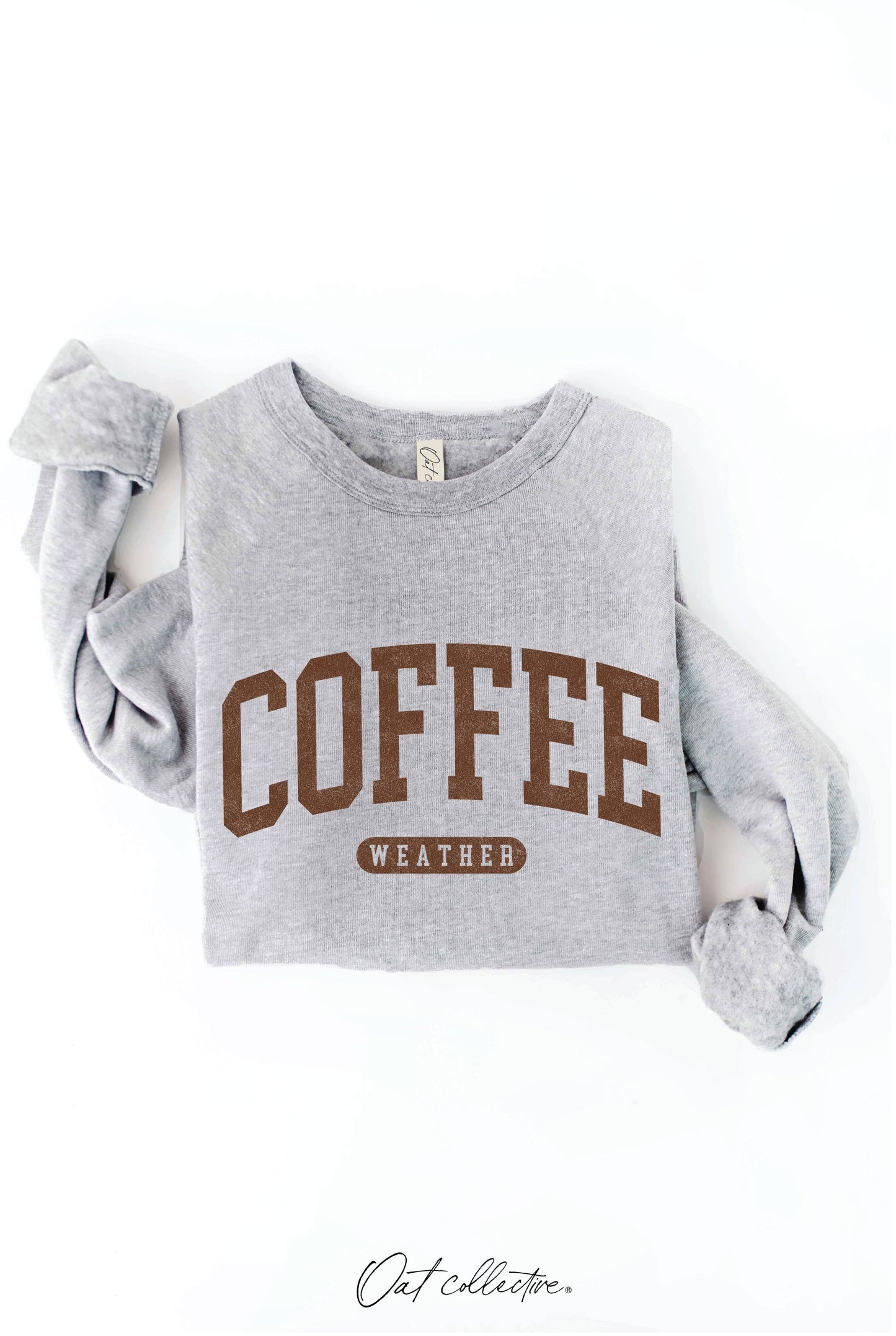 COFFEE WEATHER Graphic Sweatshirt : DARK GREY / M