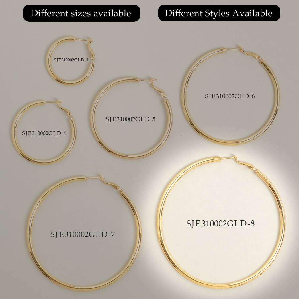 Large Gold Dipped Hoop Earrings