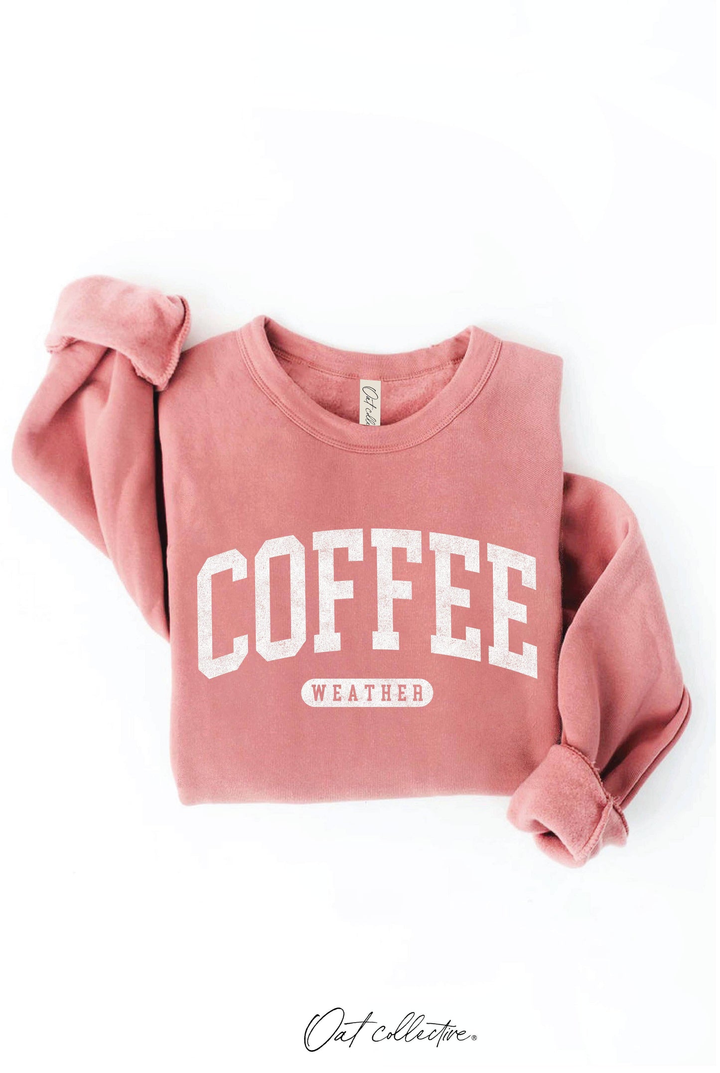 COFFEE WEATHER Graphic Sweatshirt : DARK GREY / M