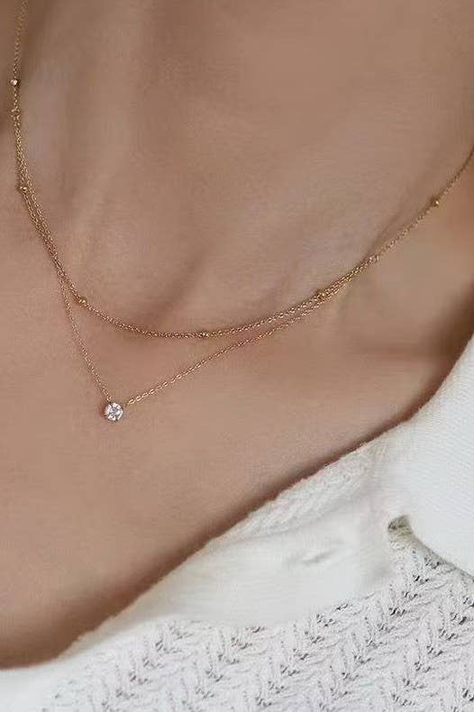 18K STAINLESS STEEL TARNISH FREE NECKLACE SET