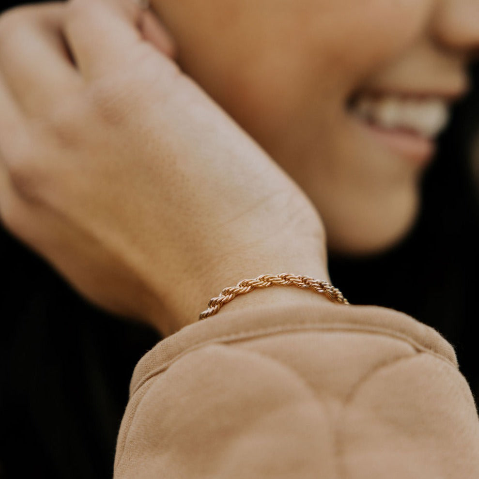 Naomi Gold Filled Rope Bracelet