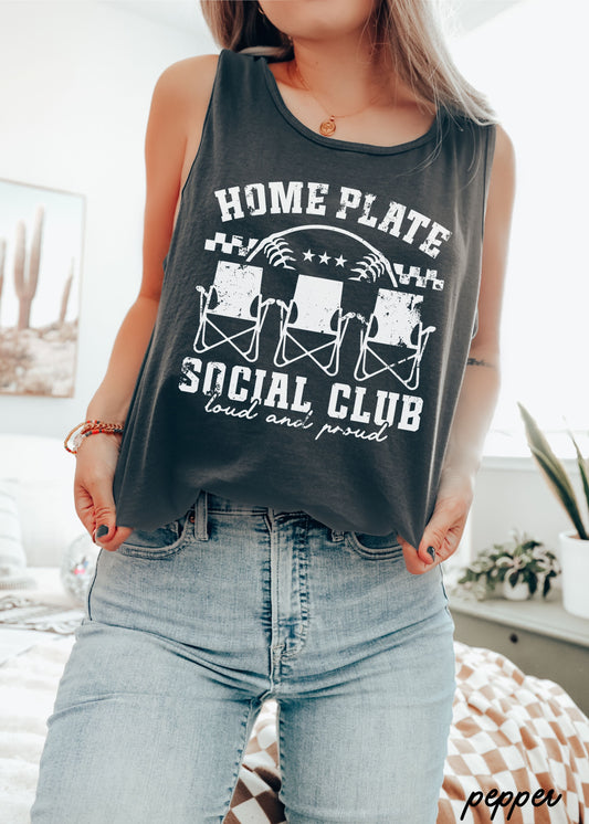 Home Plate Social Club Tank *5 Colors (S-3X)