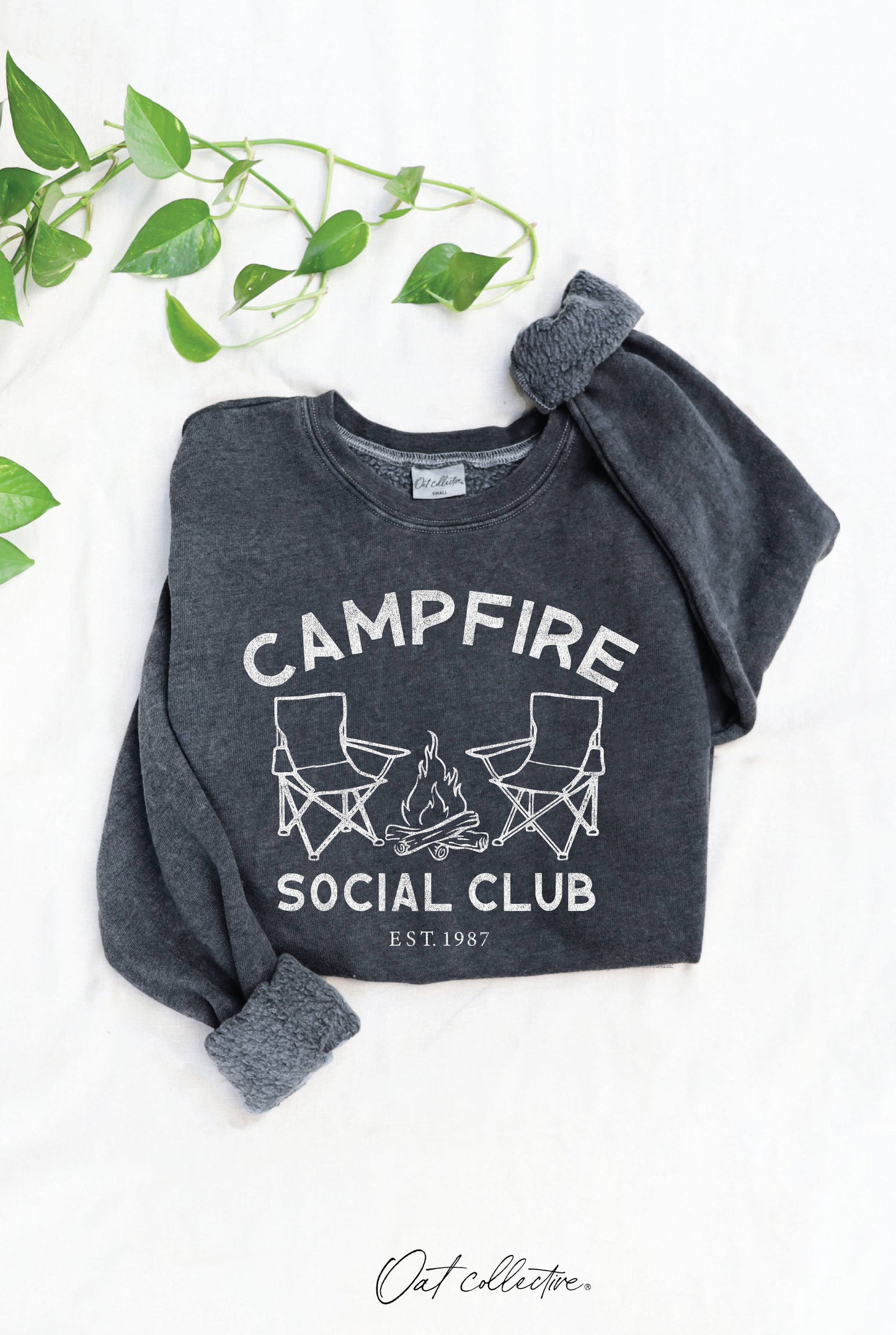 CAMPFIRE SOCIAL CLUB Mineral Graphic Sweatshirt: VINTAGE DENIM / XL