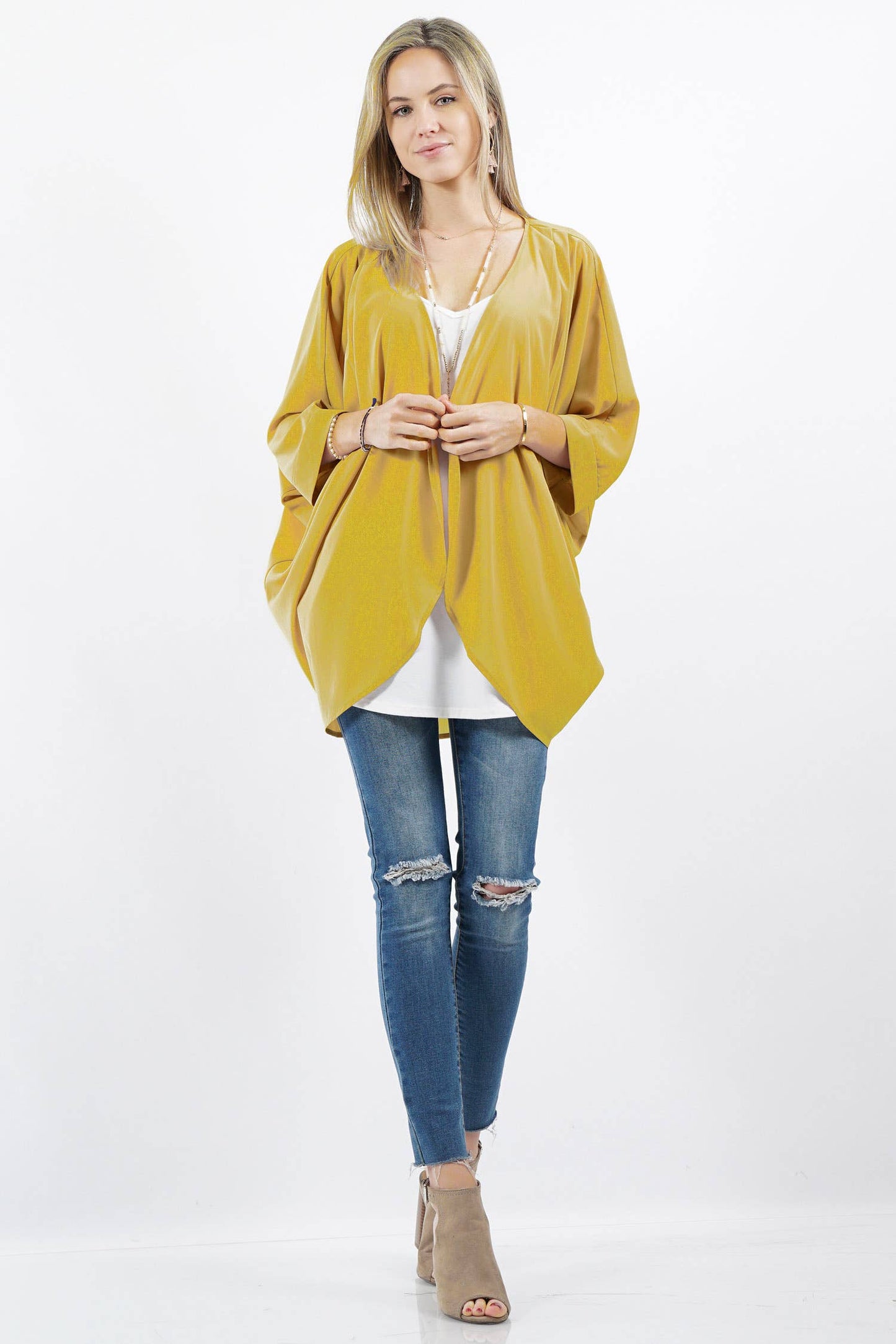 Chiffon Cardigan: S / DUSTYBLUSH-93182