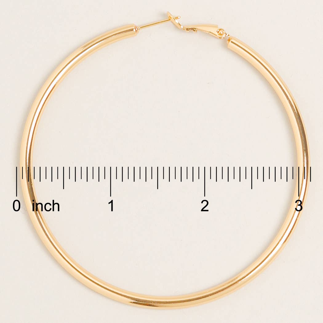 Large Gold Dipped Hoop Earrings