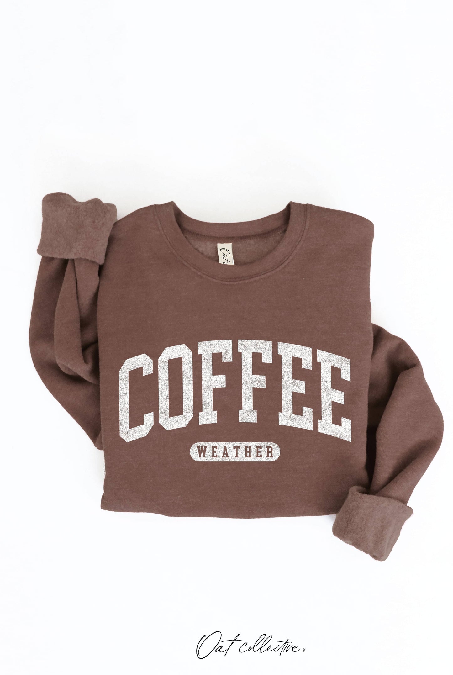 COFFEE WEATHER Graphic Sweatshirt : DARK GREY / M