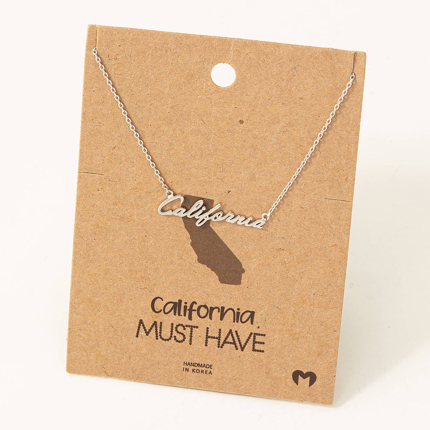 California Handwritten Pendant Necklace: G