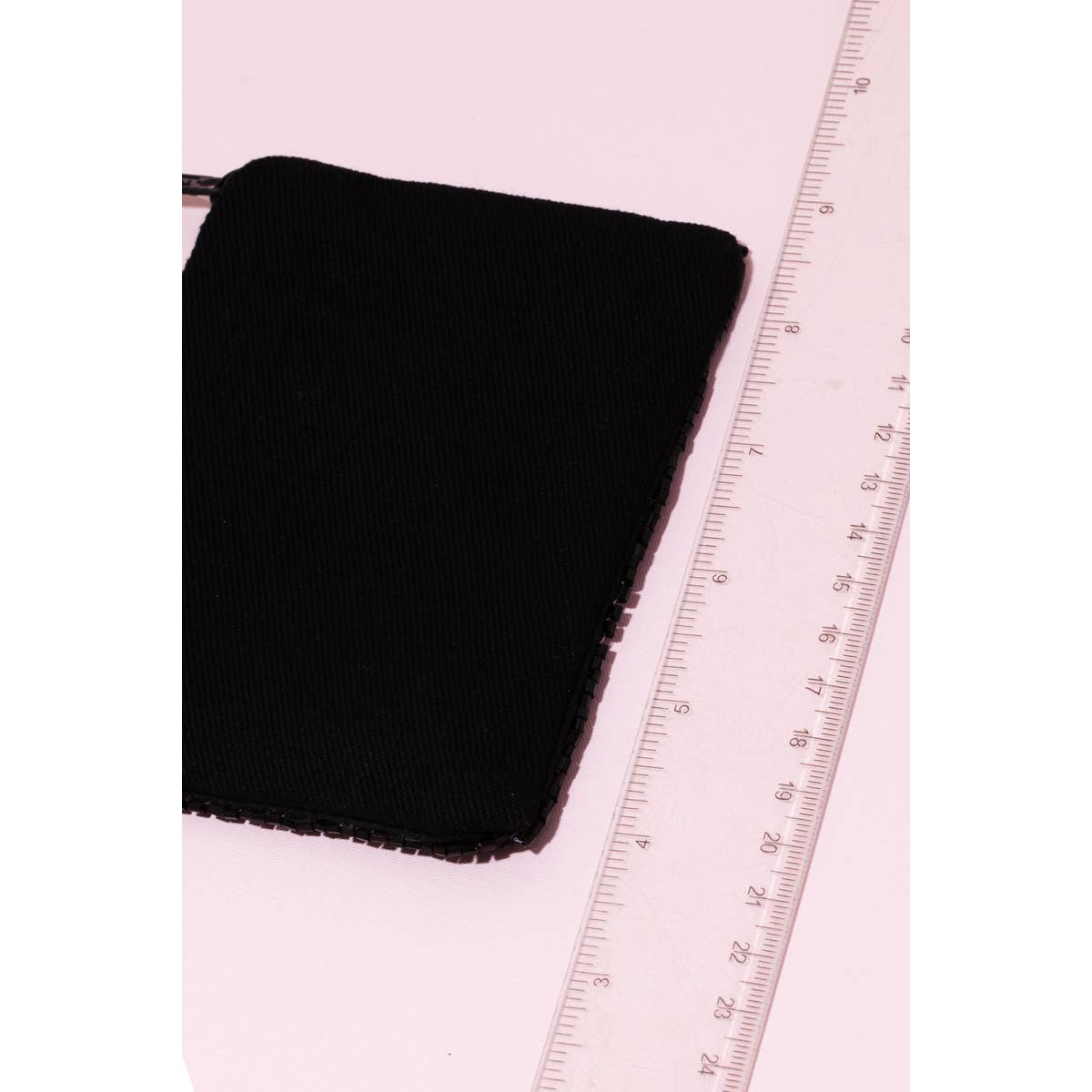 Sequin And Seed Beaded Eye Coin Purse: BK