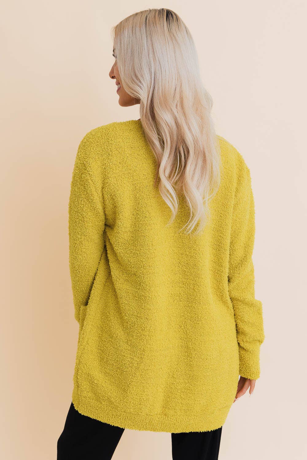 Cozy Boucle Longline Cardigan w Pockets: Oatmeal