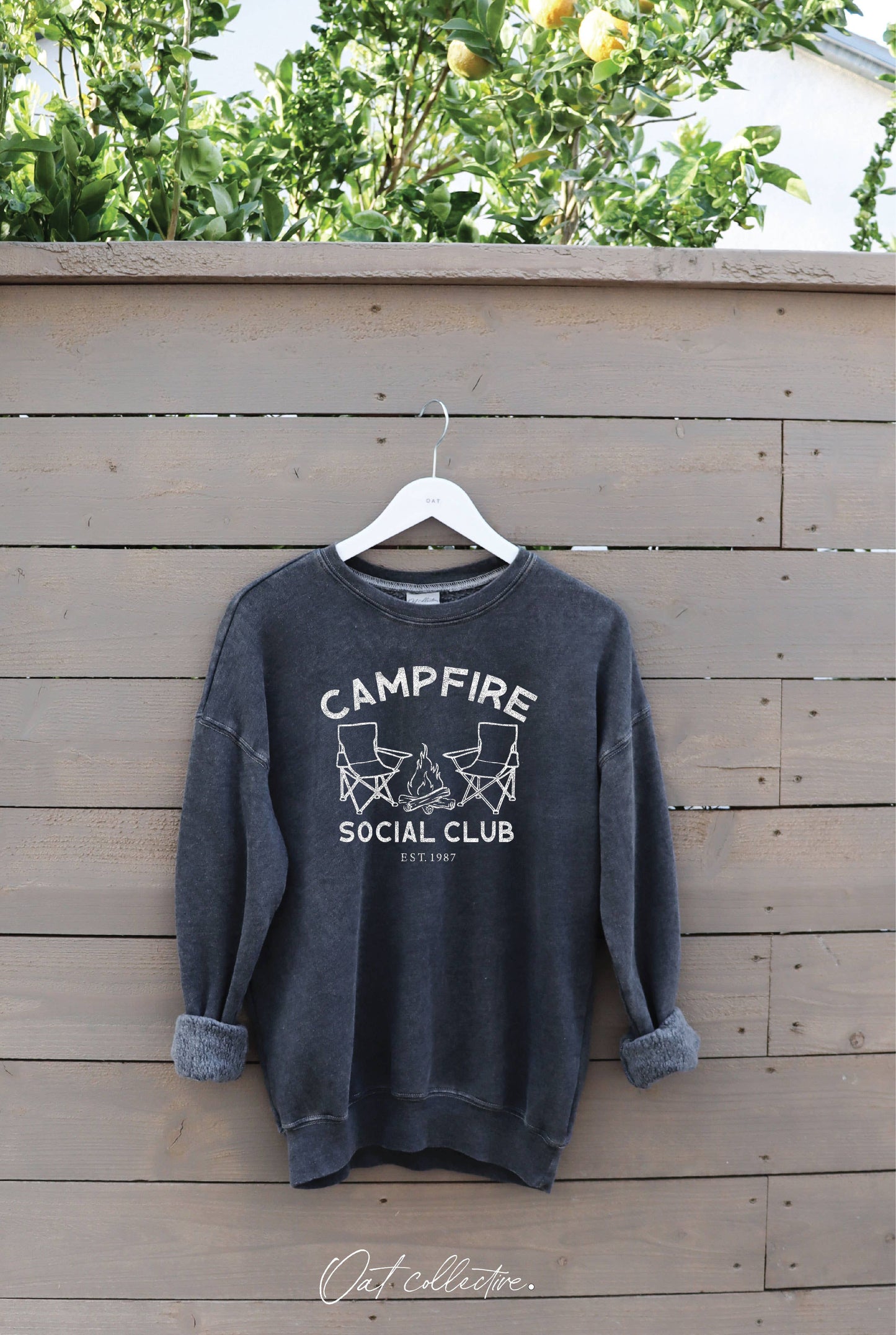 CAMPFIRE SOCIAL CLUB Mineral Graphic Sweatshirt: VINTAGE DENIM / S