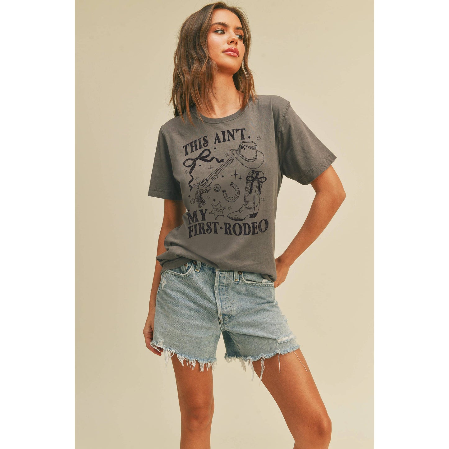 This Ain’t My First Rodeo Graphic Tee: VINTAGE WHITE / M