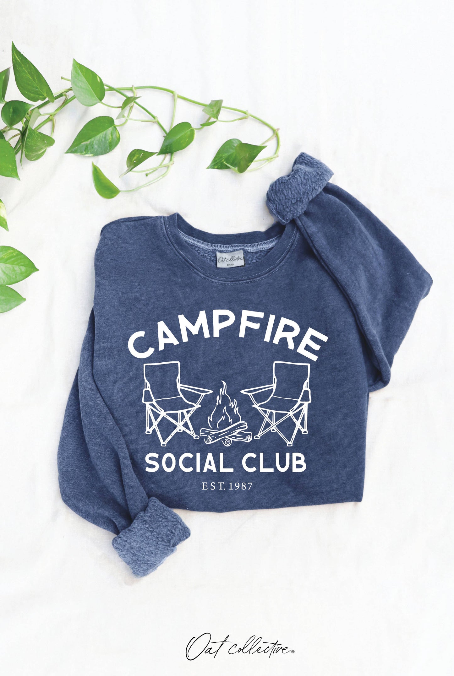 CAMPFIRE SOCIAL CLUB Mineral Graphic Sweatshirt: VINTAGE DENIM / L