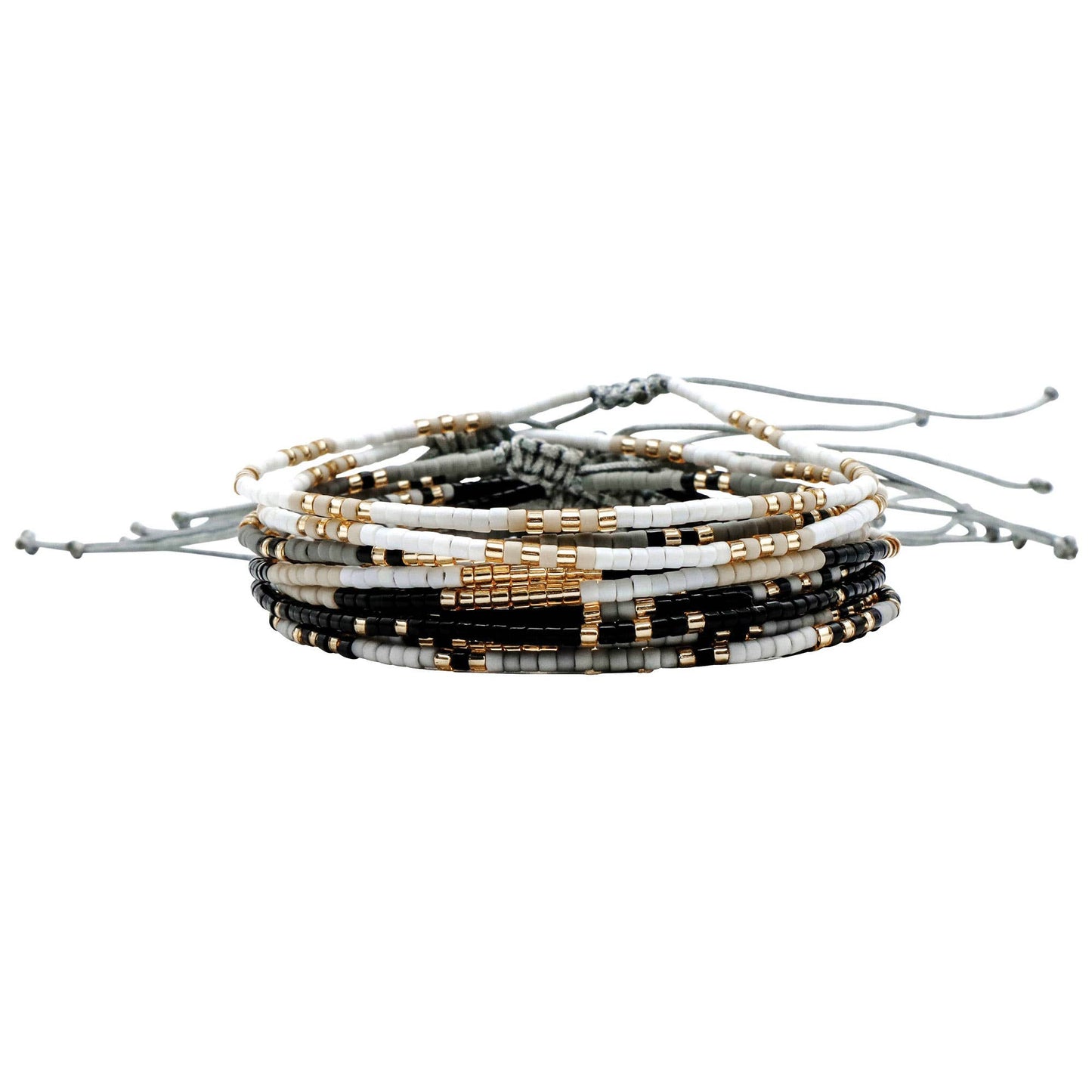 S/12 Miyuki Delica Adjustable Bracelets: Warm Gold