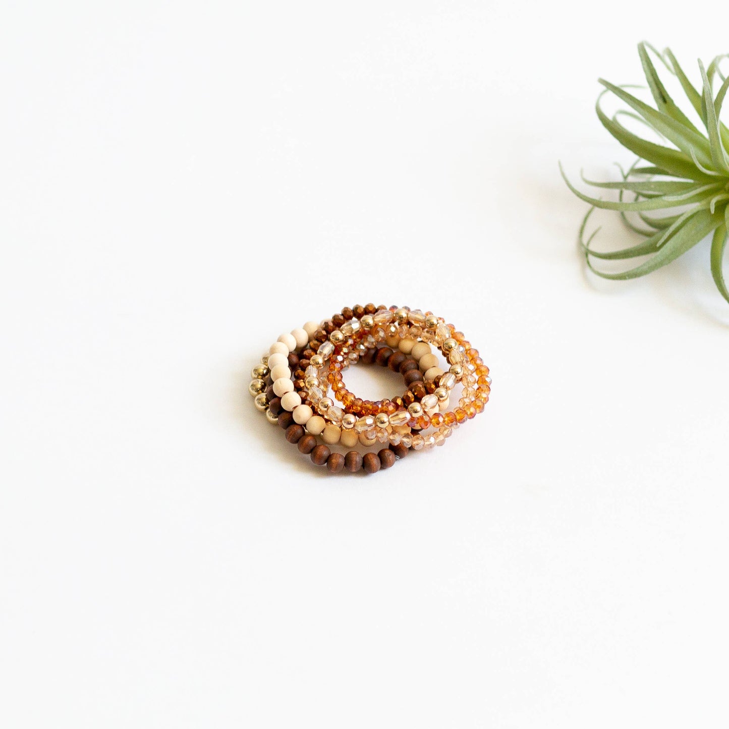 Stacked Bracelet Collection - Amber