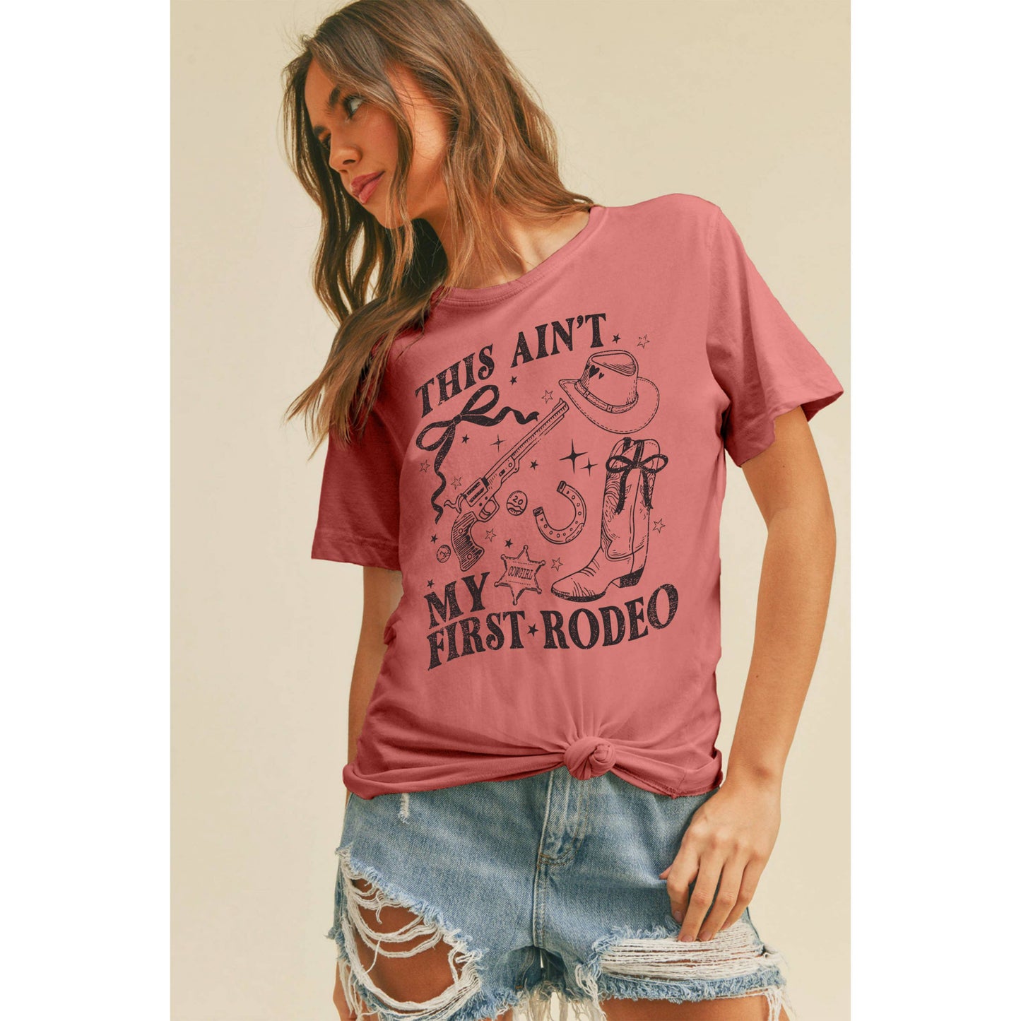 This Ain’t My First Rodeo Graphic Tee: VINTAGE WHITE / L