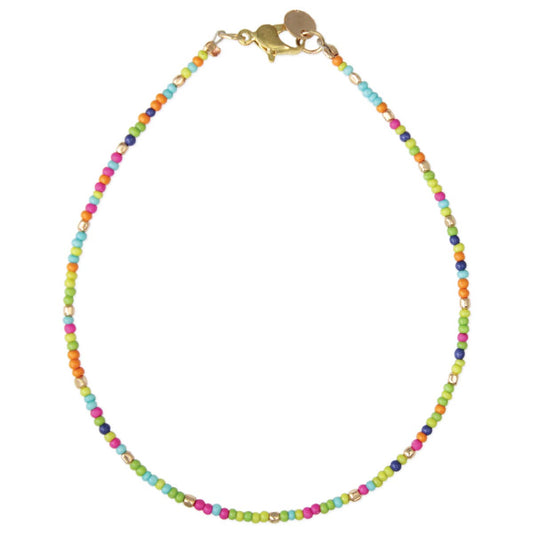Tropical Tones Seed Bead Anklet