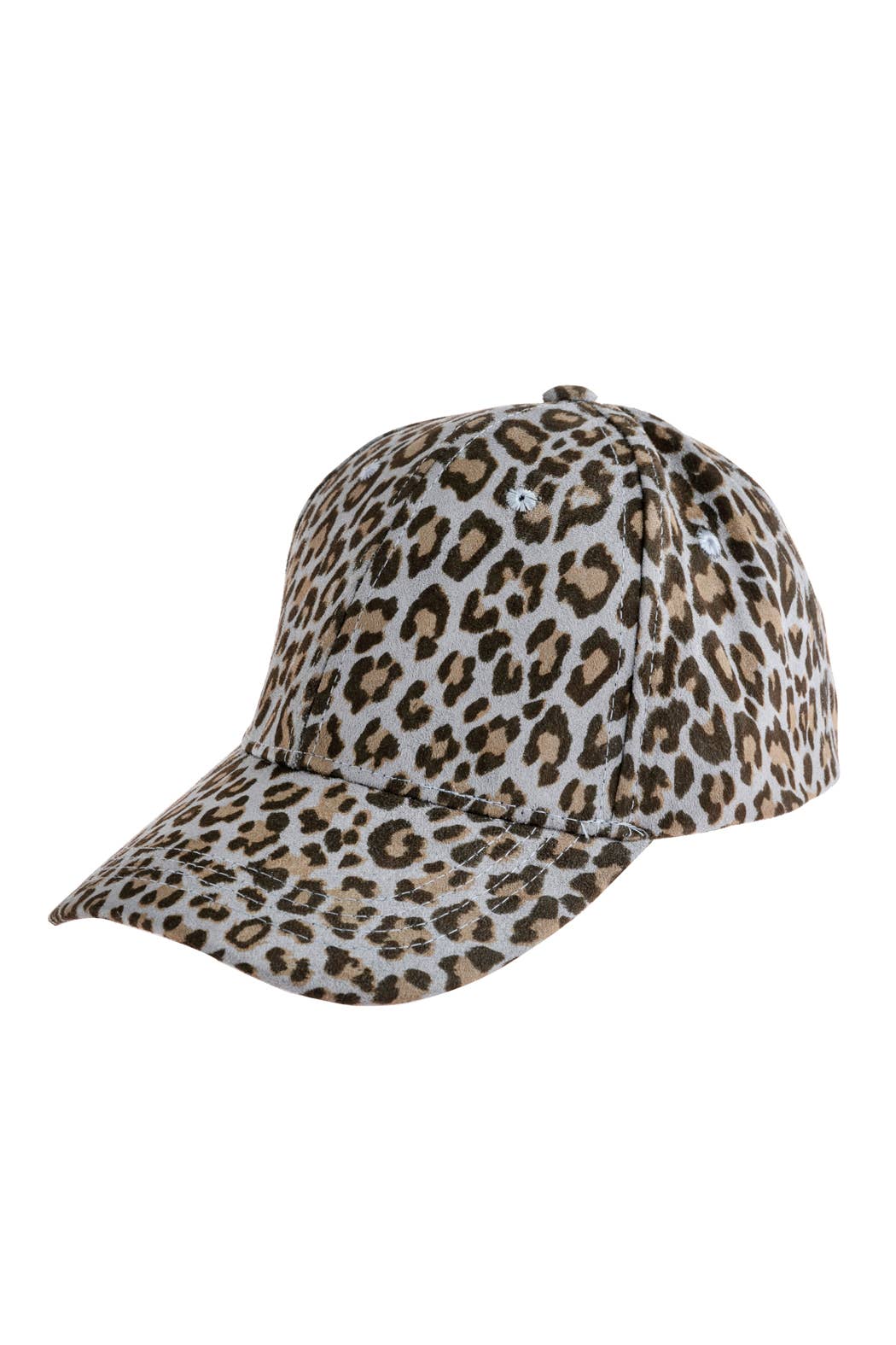 HDT2820 - WHITE LEOPARD SKIN PRINTED CAP: BROWN