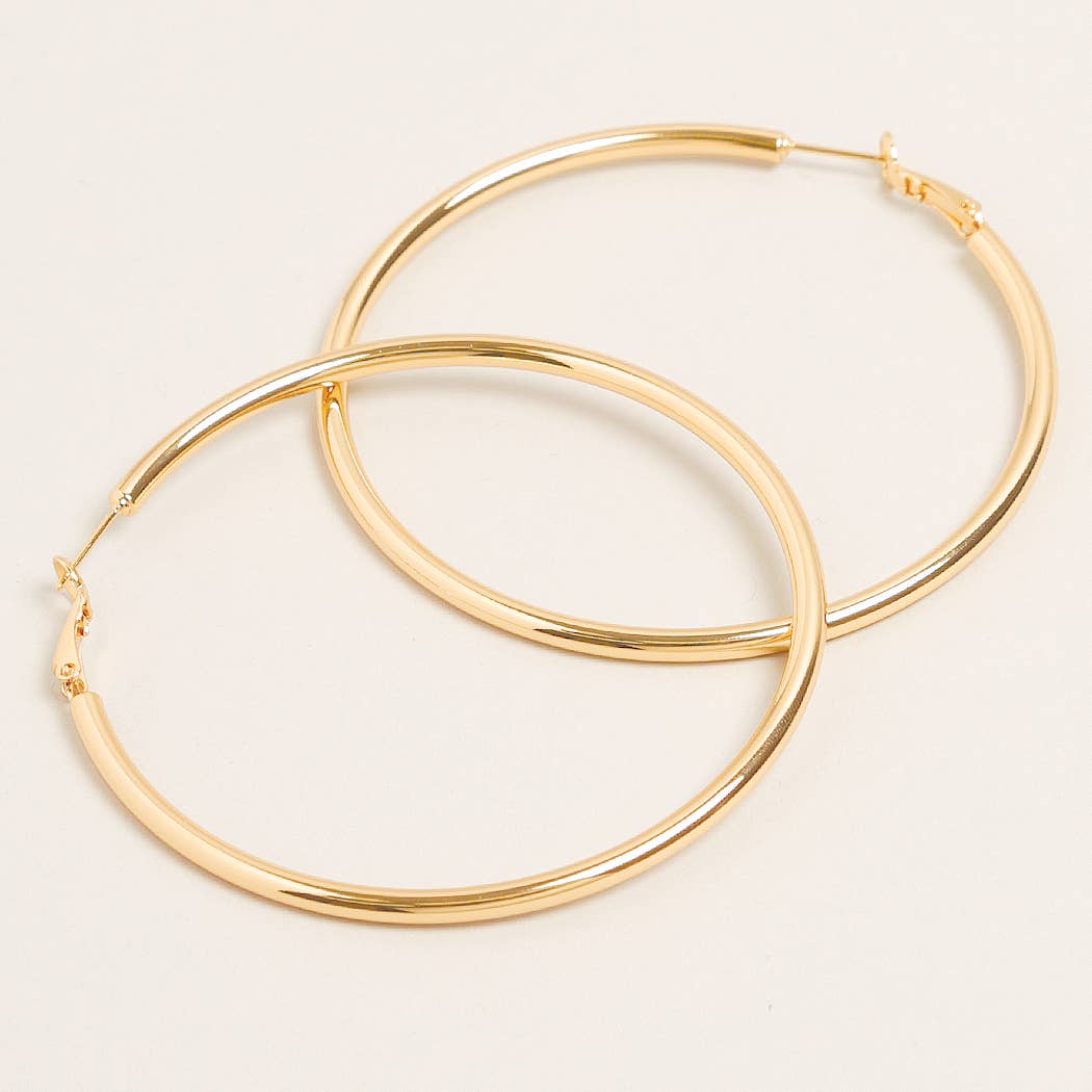 Large Gold Dipped Hoop Earrings