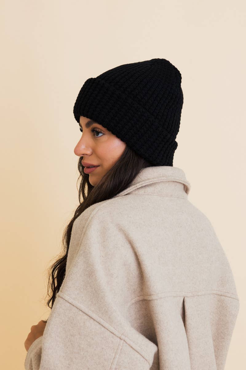 🍞 Toasty Waffle Puff Beanie - Your Winter Sales Boost: Mocha