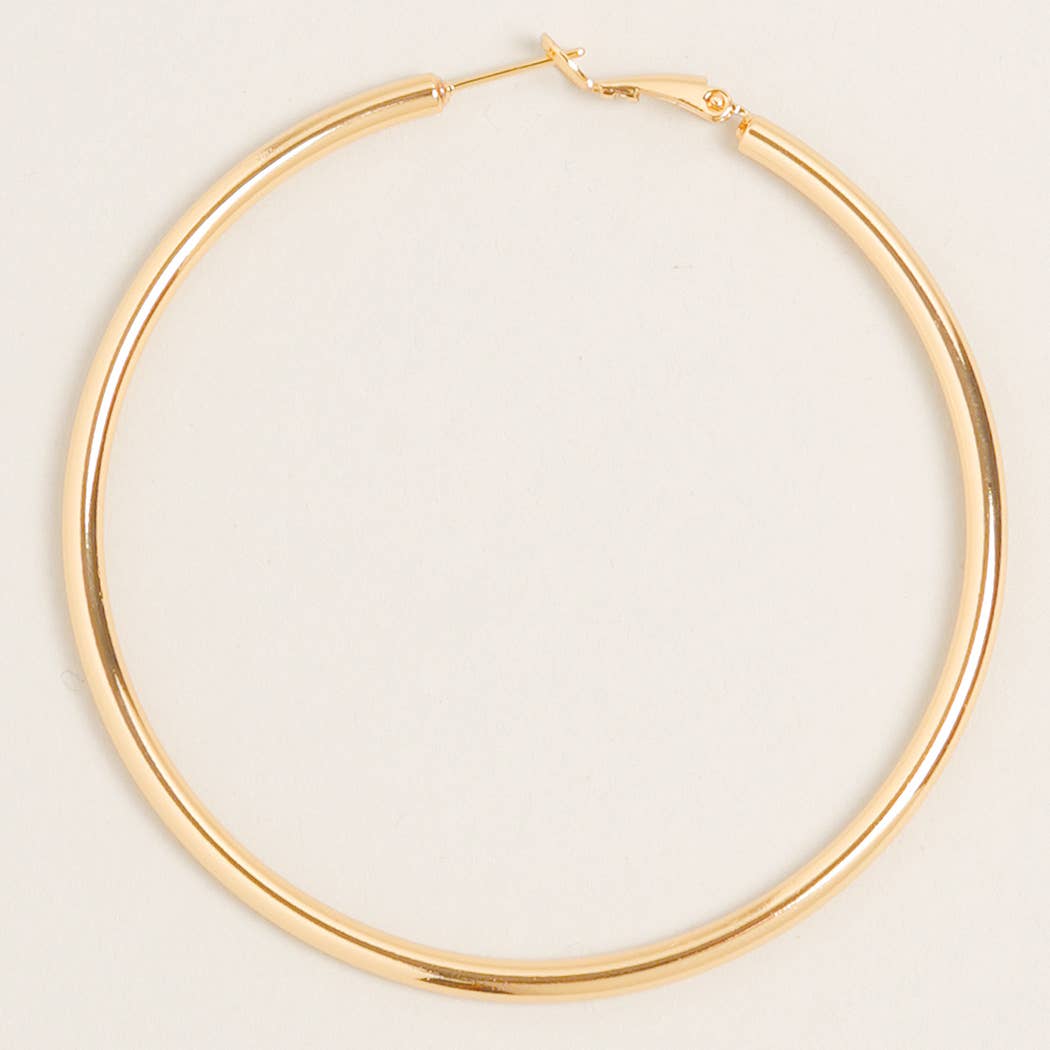 Large Gold Dipped Hoop Earrings