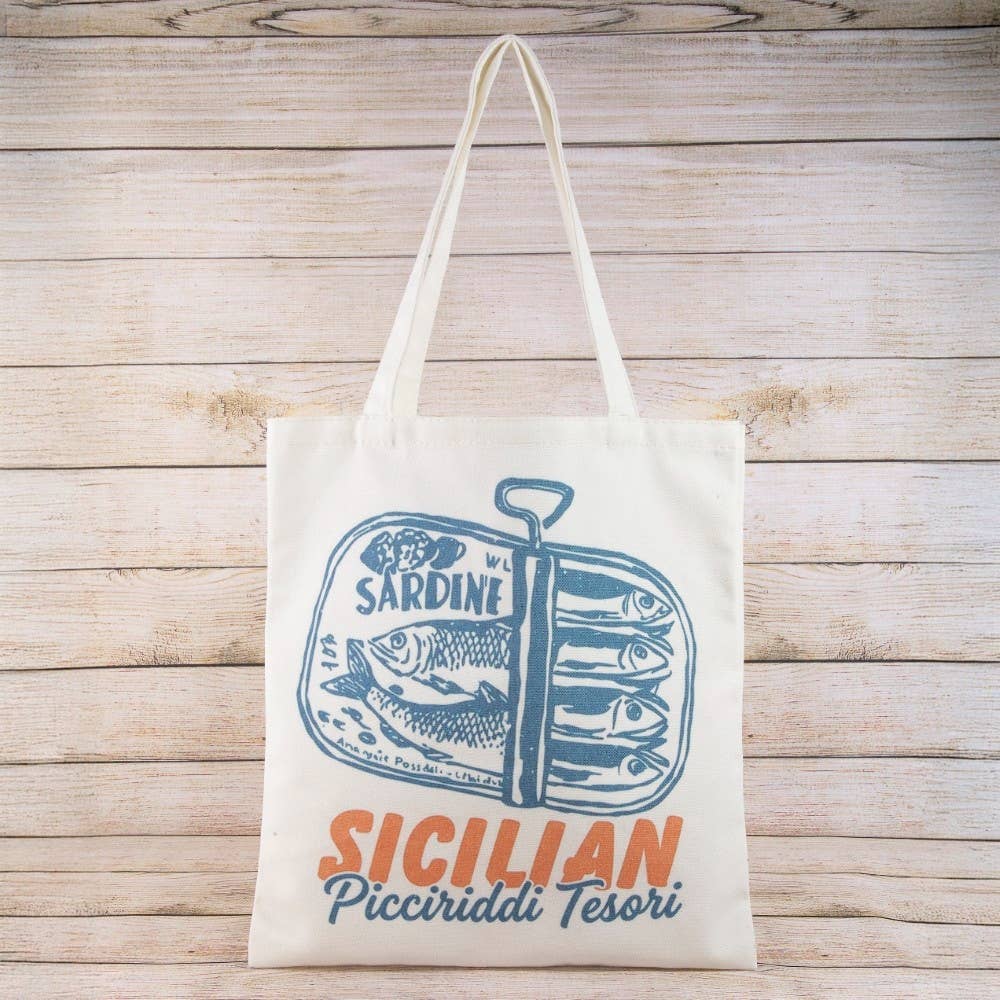 Sicilian Canned Sardines Tote Bag