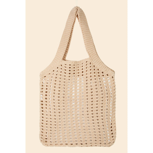 Pointelle Knit Tote Bag: KA