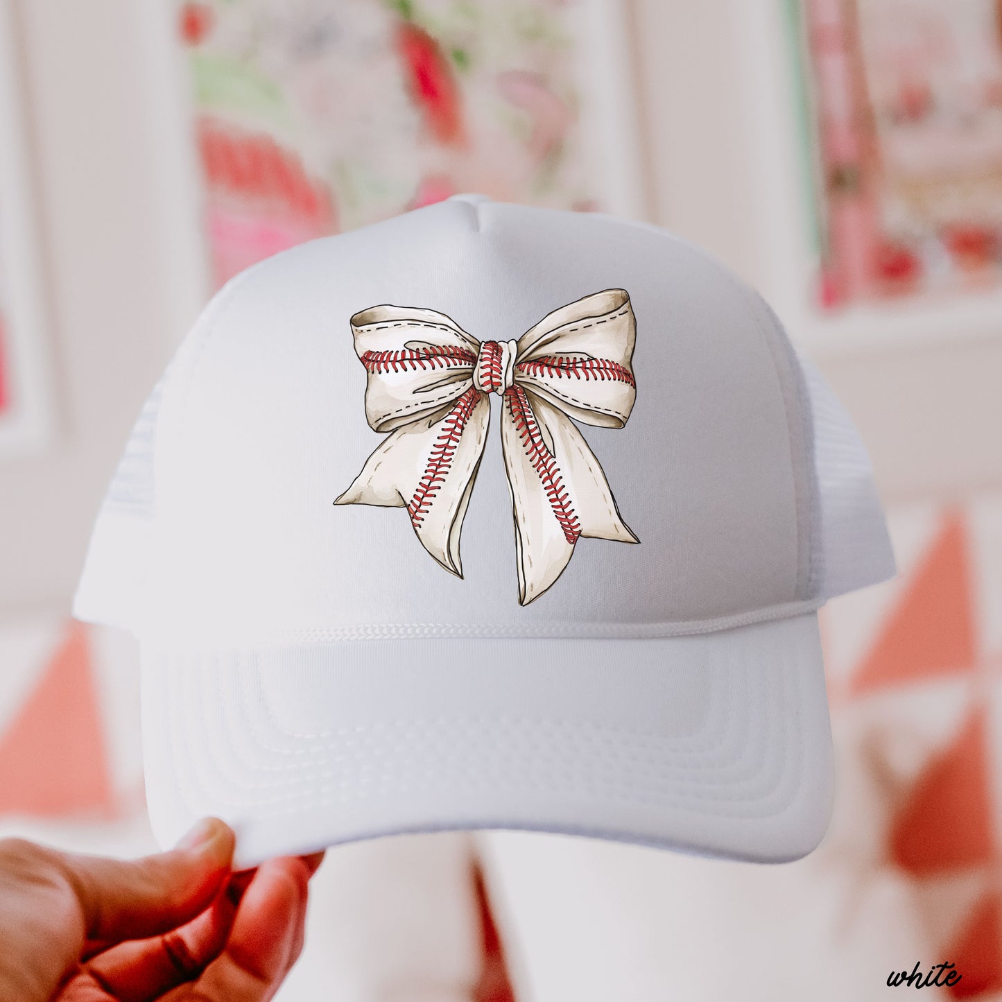 Baseball Bow Trucker Hat *9 Colors