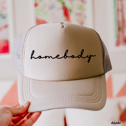 Homebody Cursive Trucker Hat *12 Colors