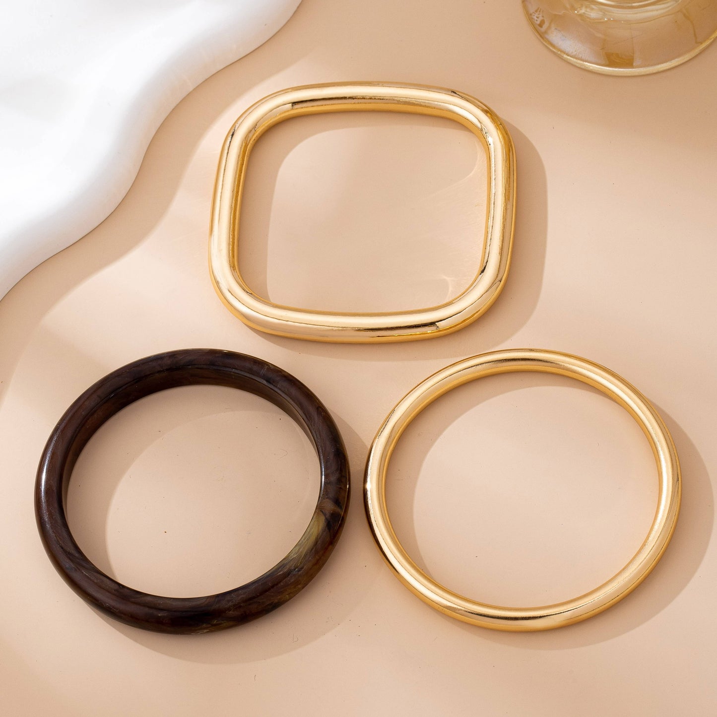 Tort & Gold Bangle Trio Set