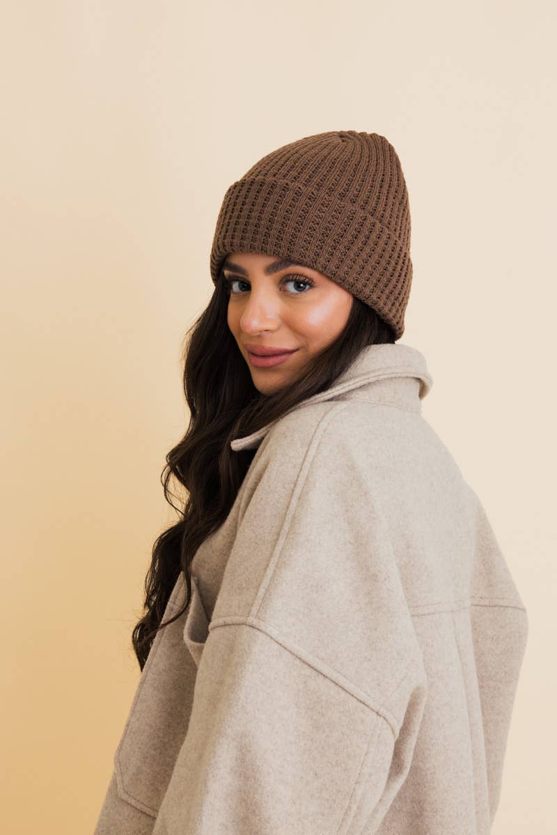 🍞 Toasty Waffle Puff Beanie - Your Winter Sales Boost: Mocha