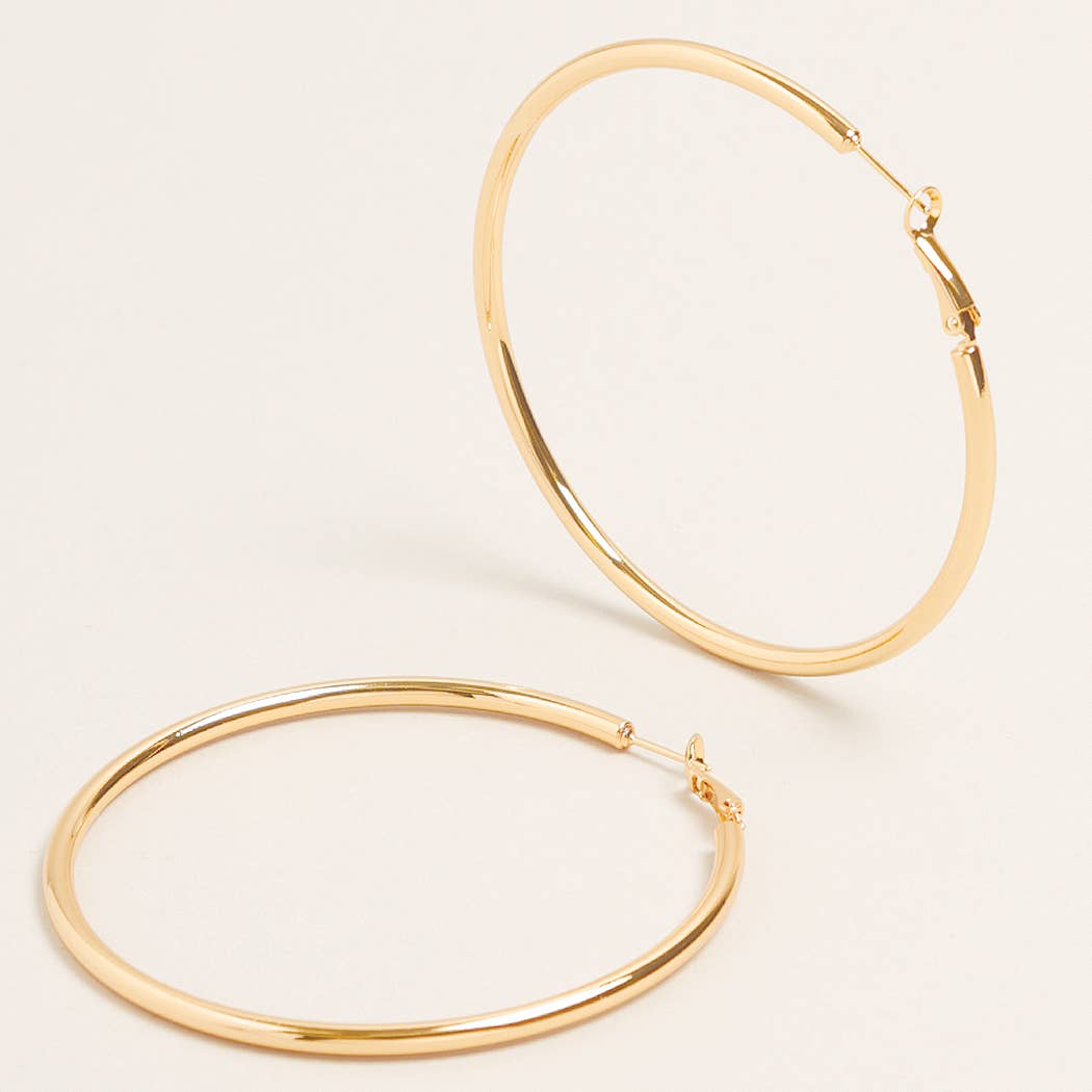 Large Gold Dipped Hoop Earrings