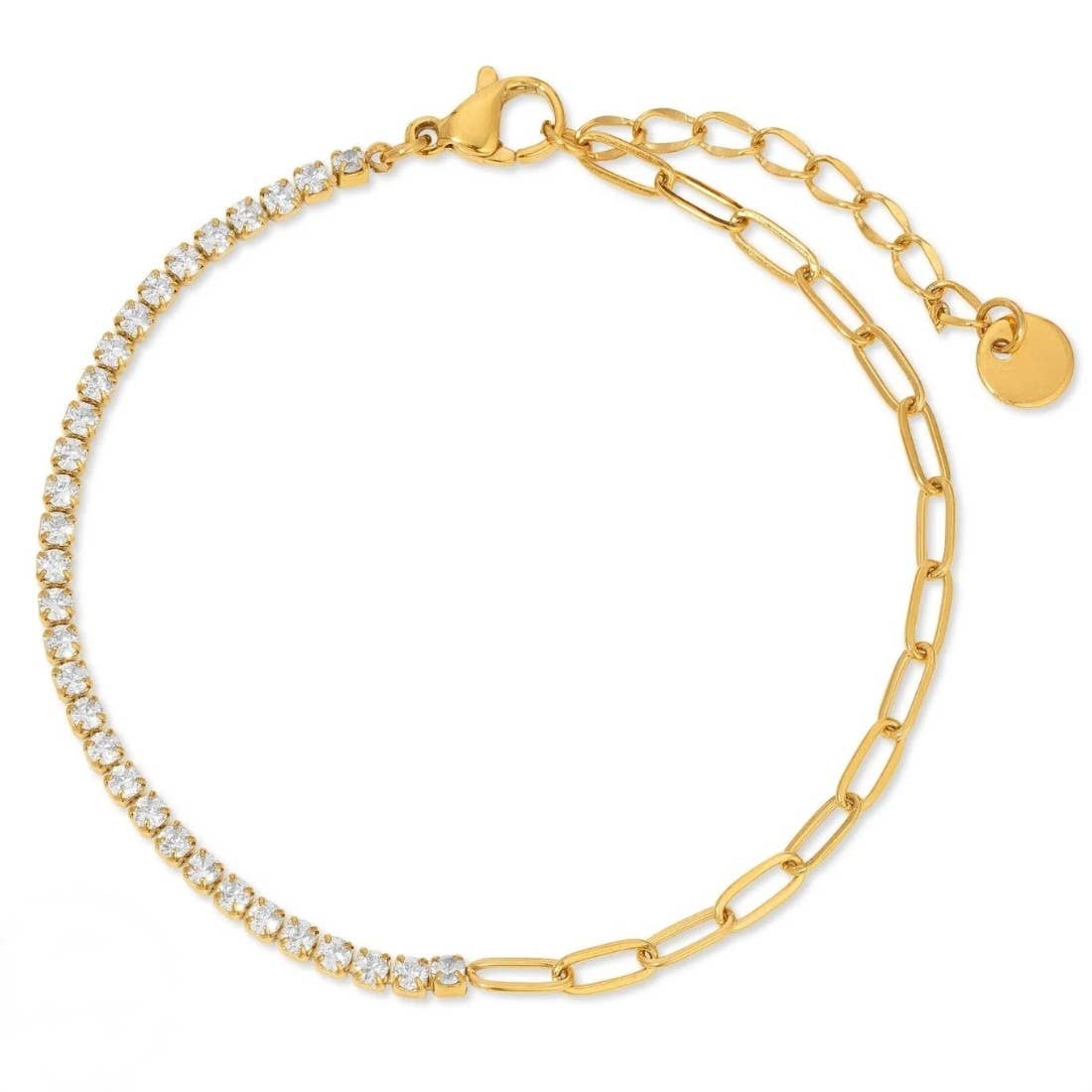 RHINESTONE + LINK BRACELET