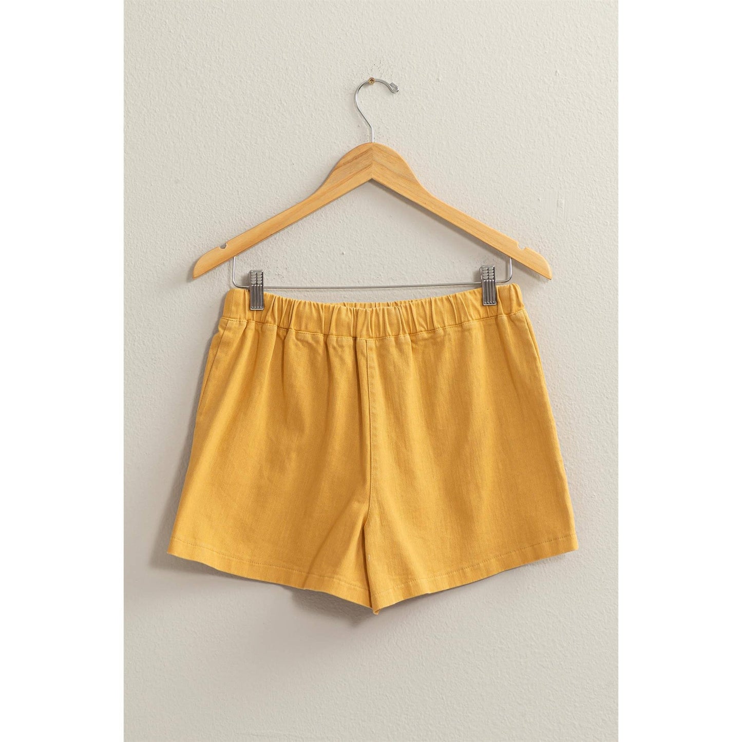 PATCH POCKET DRAWSTRING SHORTS: M / WHITE