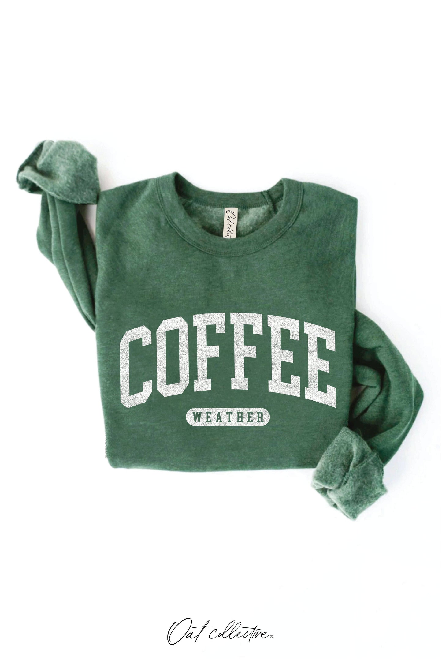 COFFEE WEATHER Graphic Sweatshirt : DARK GREY / M