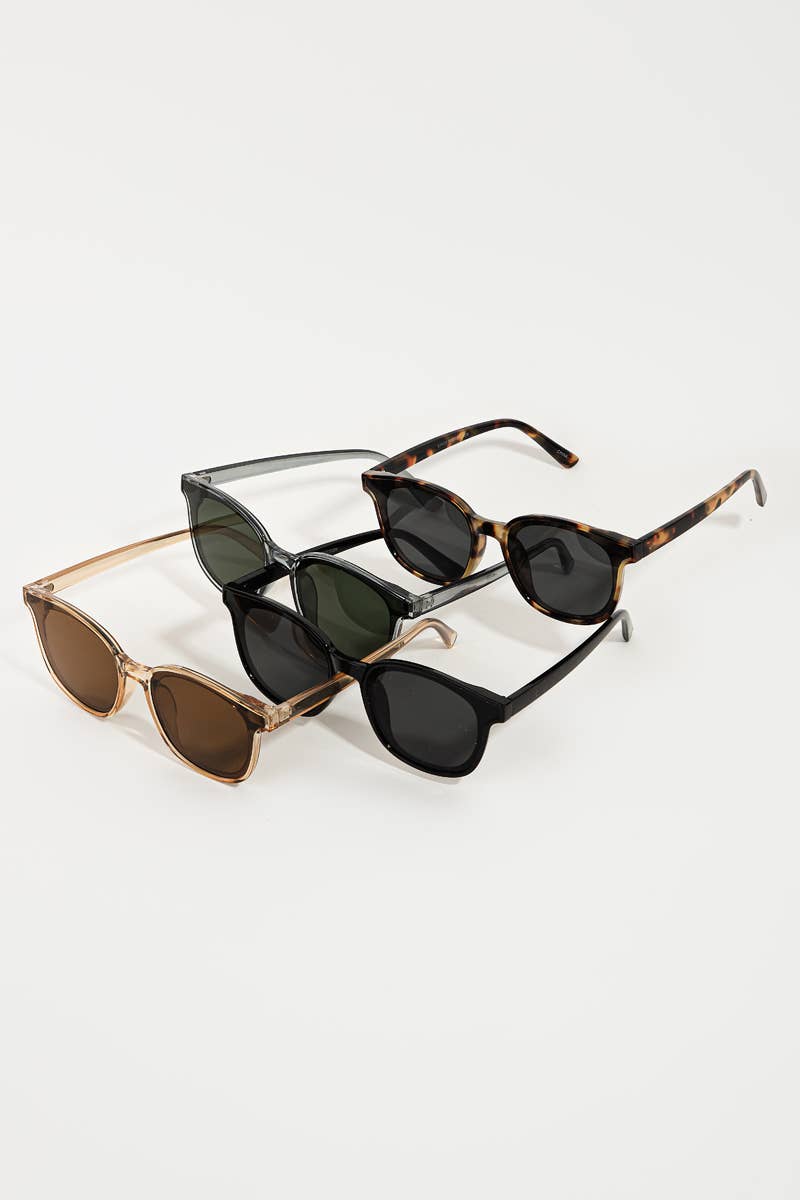 Acetate Frame Sunglasses Set: MULTI